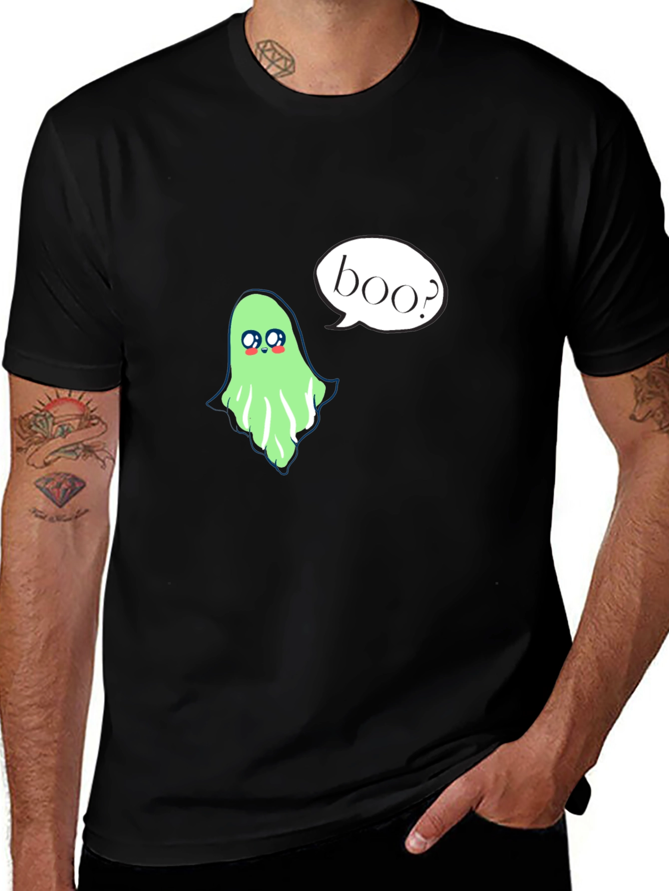 Boo Ghost Graphic T-Shirt - Spooky & Fun