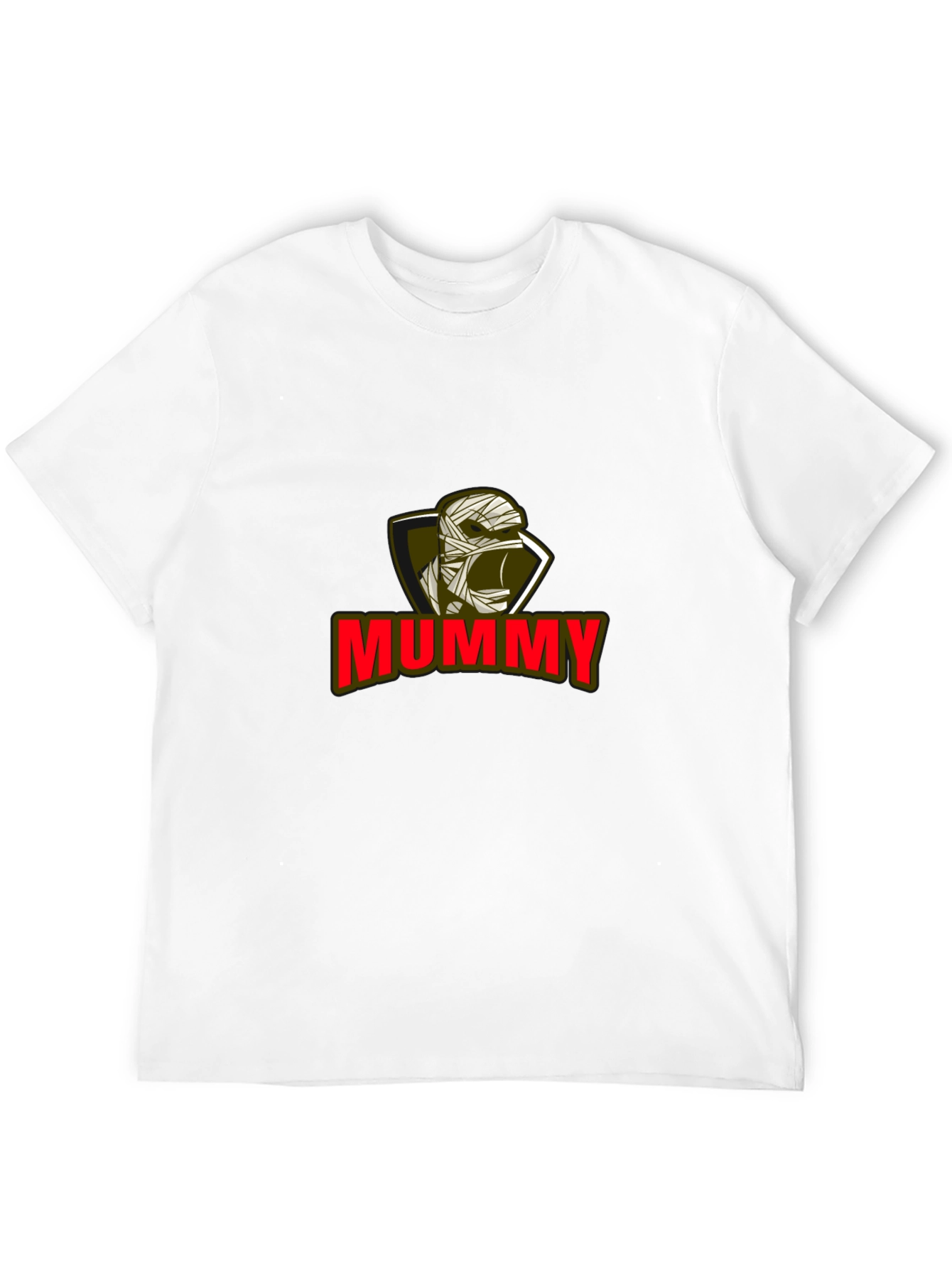 Mummy Graphic Tee - Black Cotton Blend T-Shirt