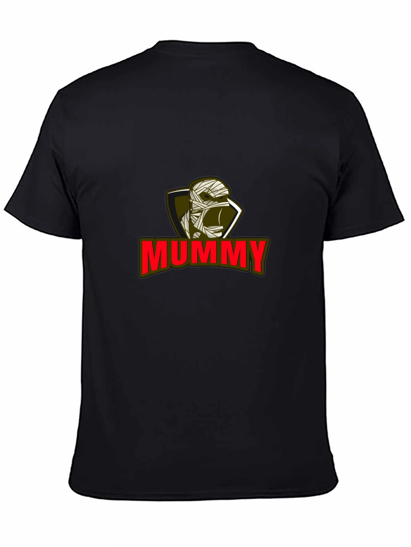 Mummy Graphic Tee - Black Cotton Blend T-Shirt