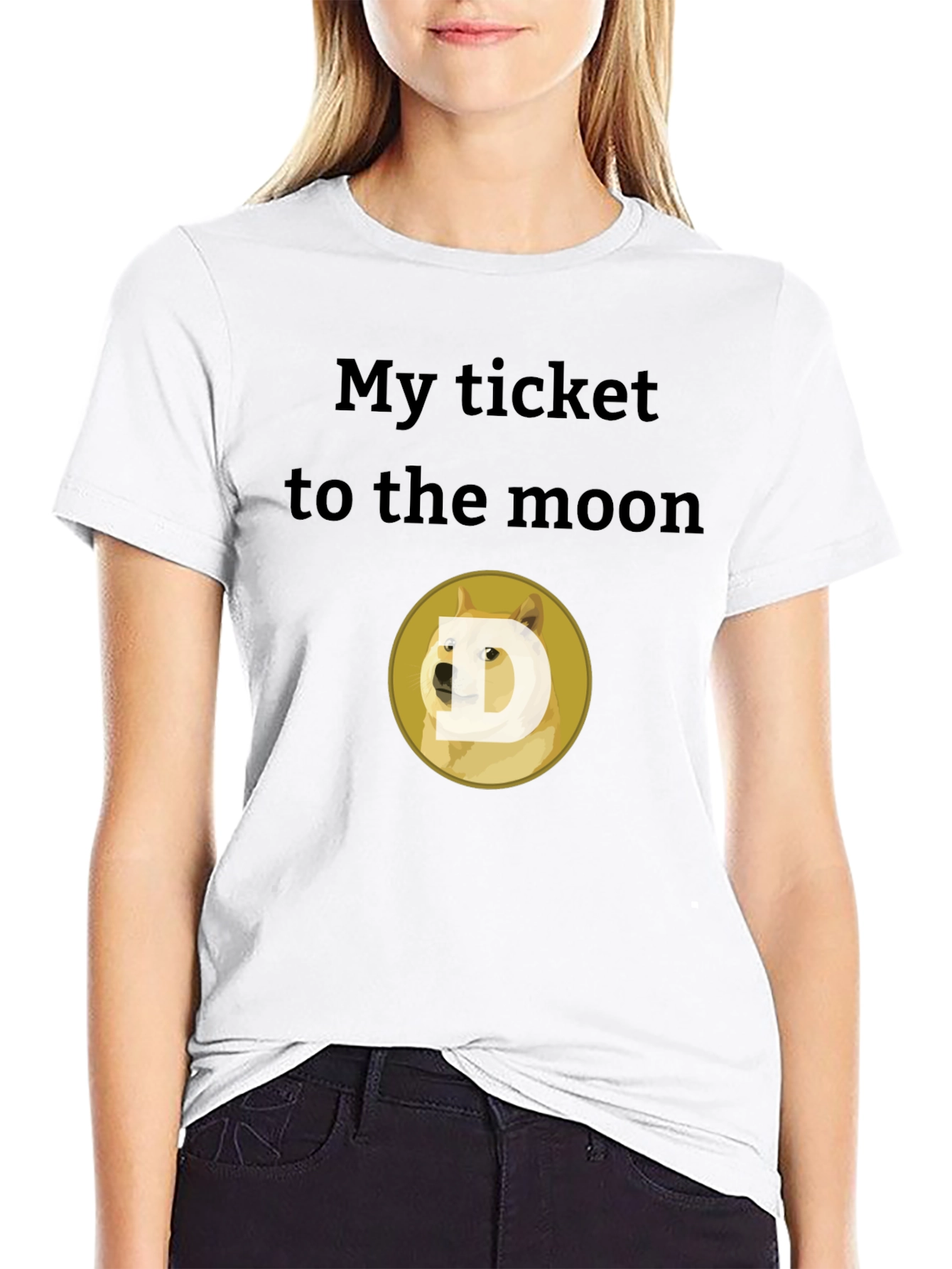My Ticket to the Moon Dogecoin T-Shirt