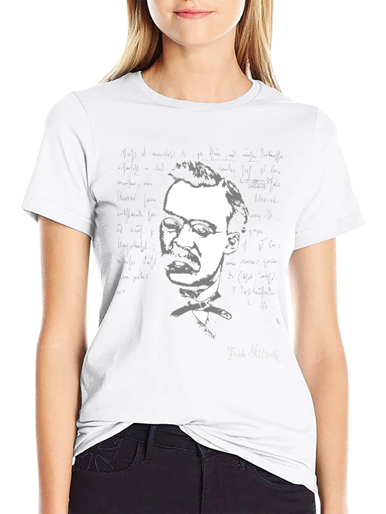Nietzsche Portrait Graphic T-Shirt