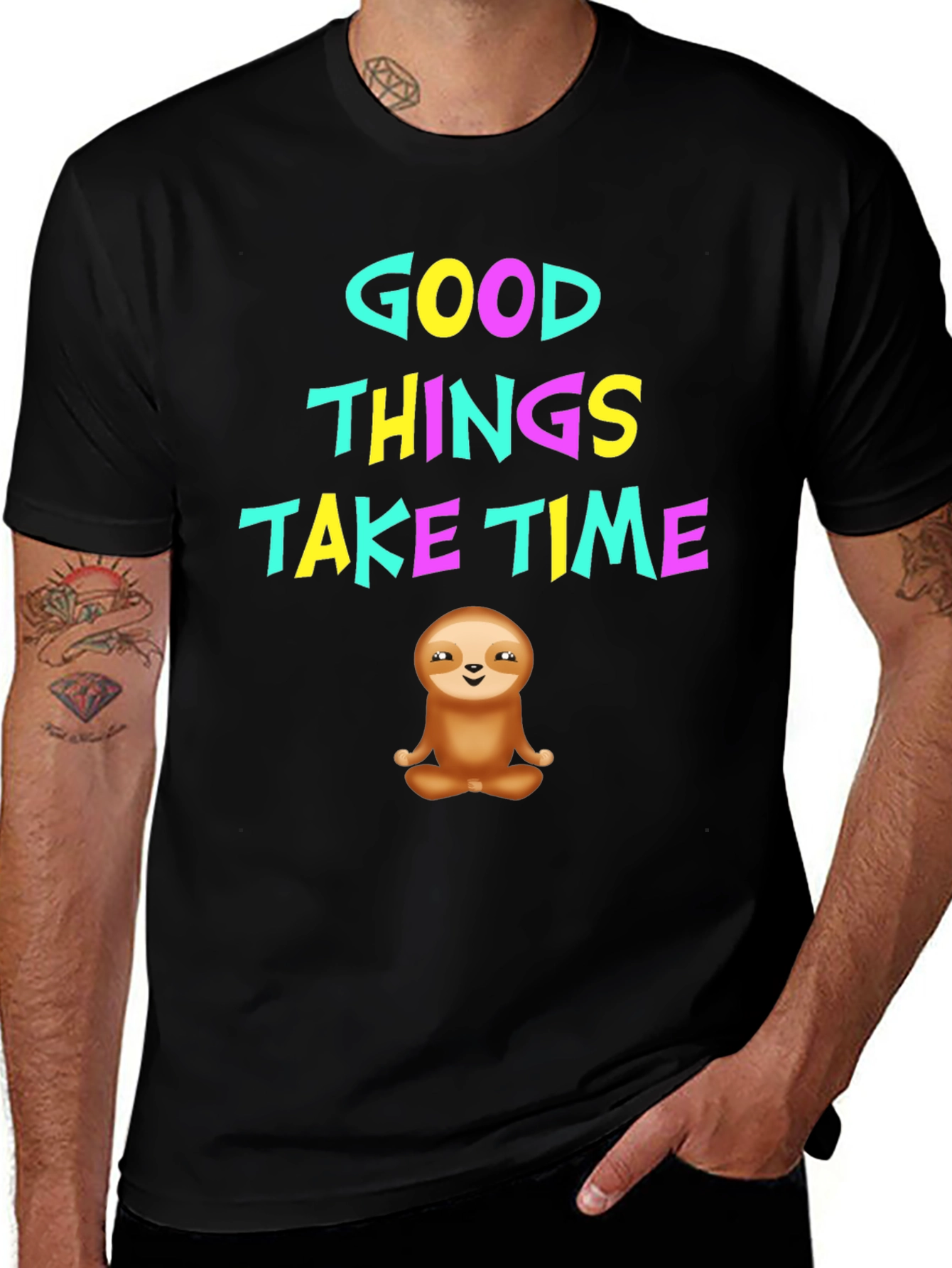 Good Things Take Time Sloth Graphic T-Shirt