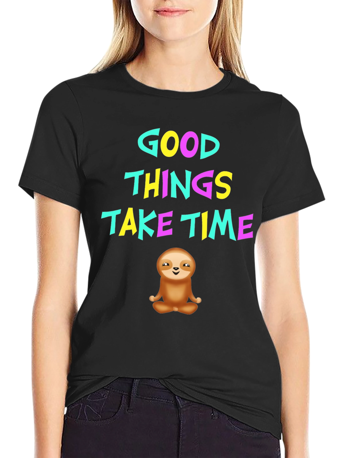 Good Things Take Time Sloth Graphic T-Shirt