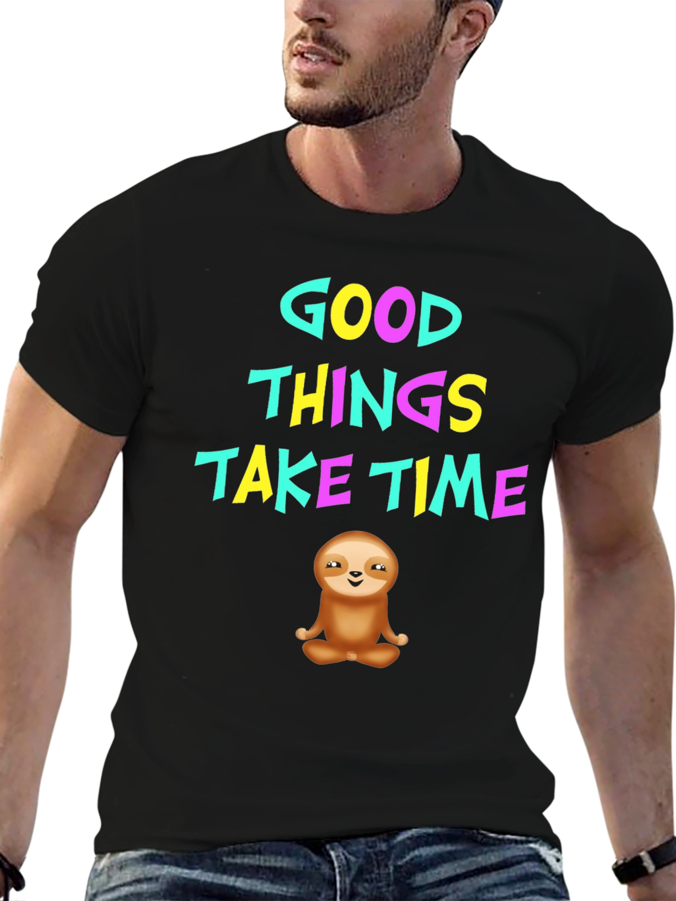 Good Things Take Time Sloth Graphic T-Shirt