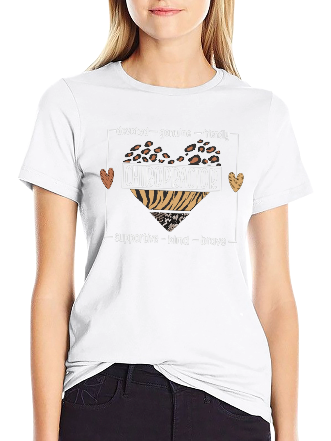 Chiropractor Graphic Tee - Devoted Genuine Friendly