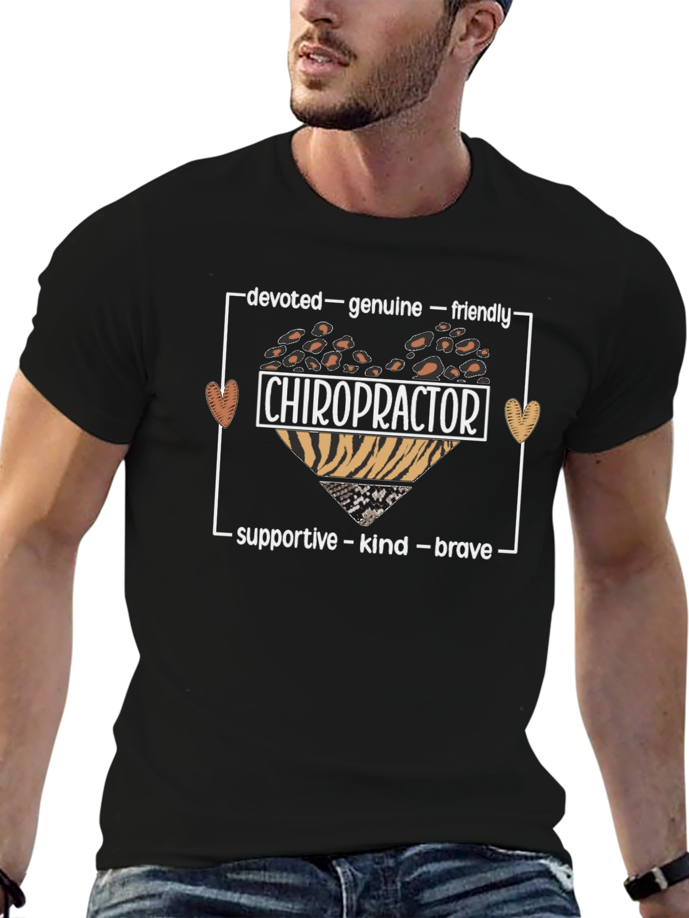 Chiropractor Graphic Tee - Devoted Genuine Friendly