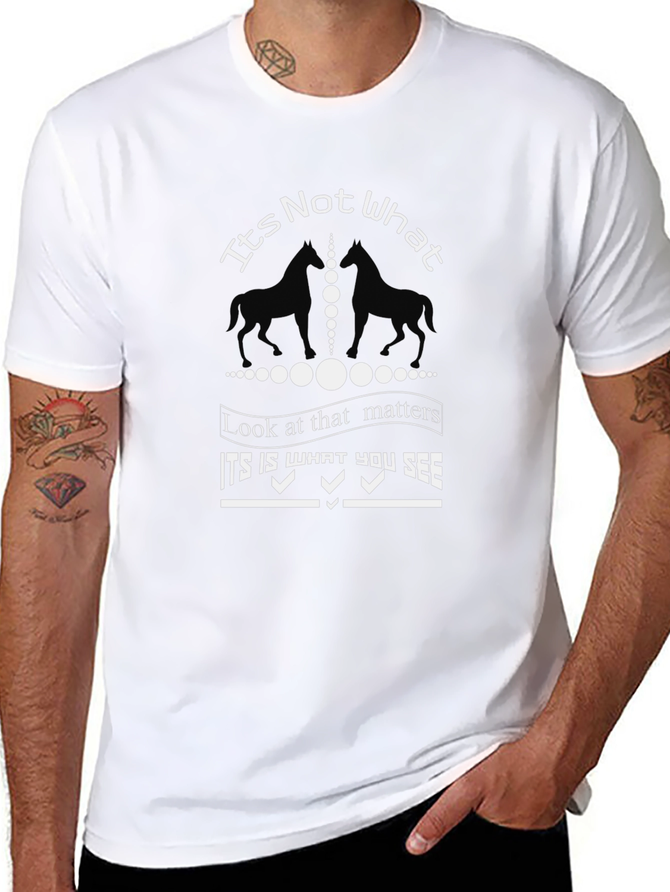 Its Not What Horse Graphic T-Shirt - Black