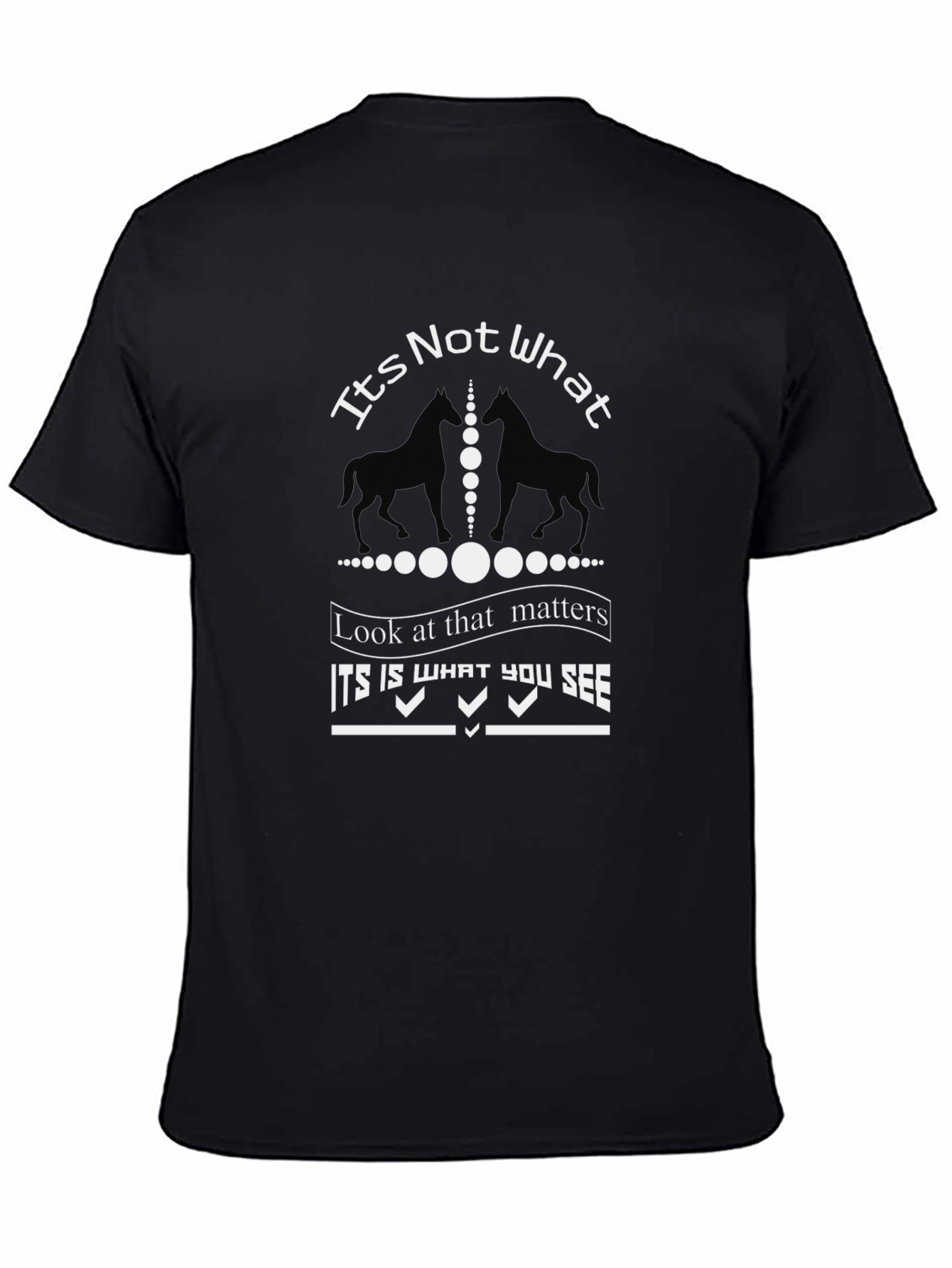 Its Not What Horse Graphic T-Shirt - Black