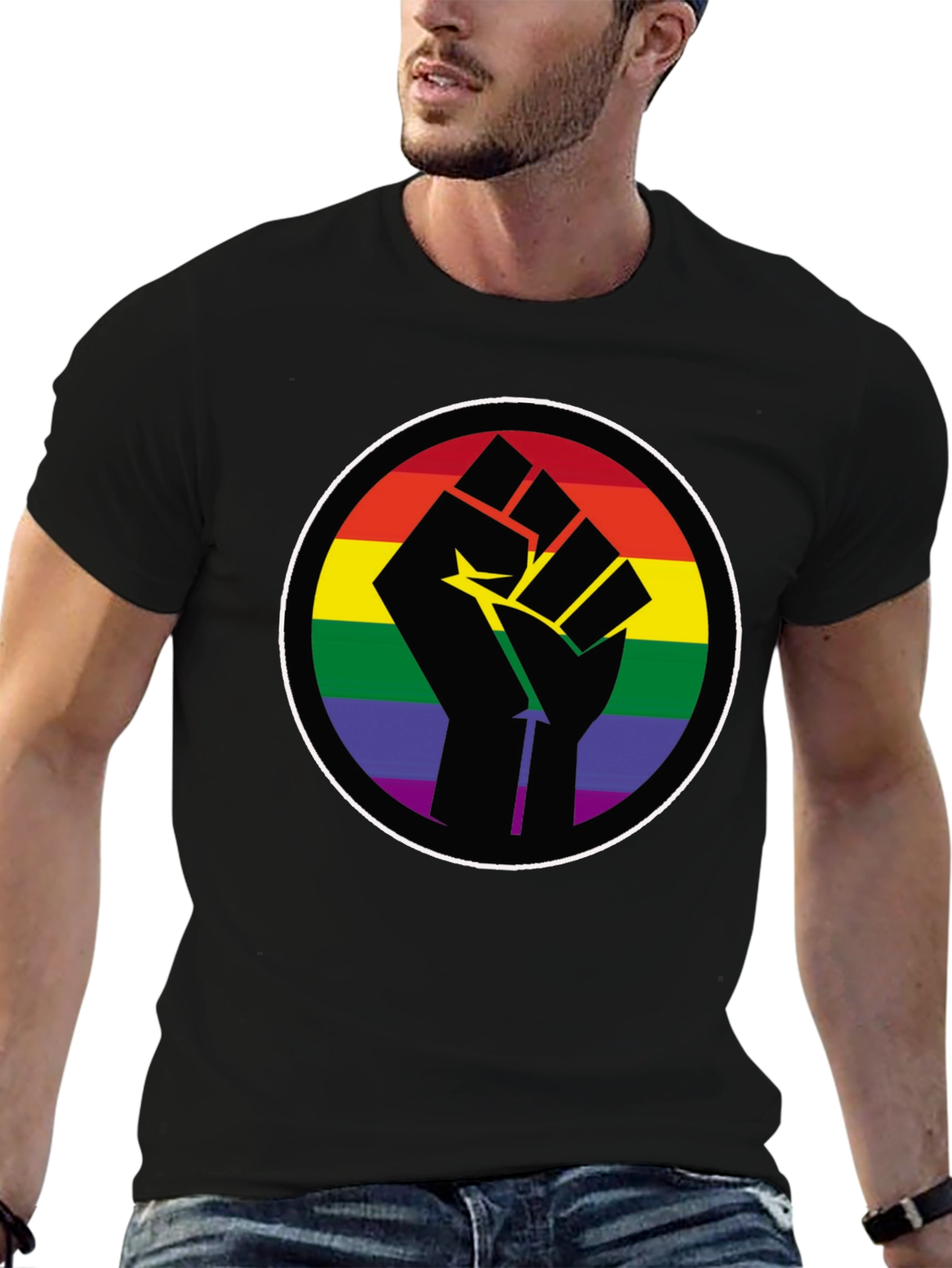 Pride Fist T-Shirt - Rainbow Empowerment Tee