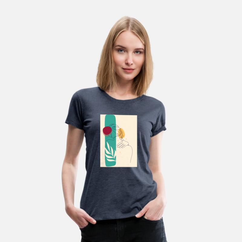 Drawn Flat Face Woman And Back Hair