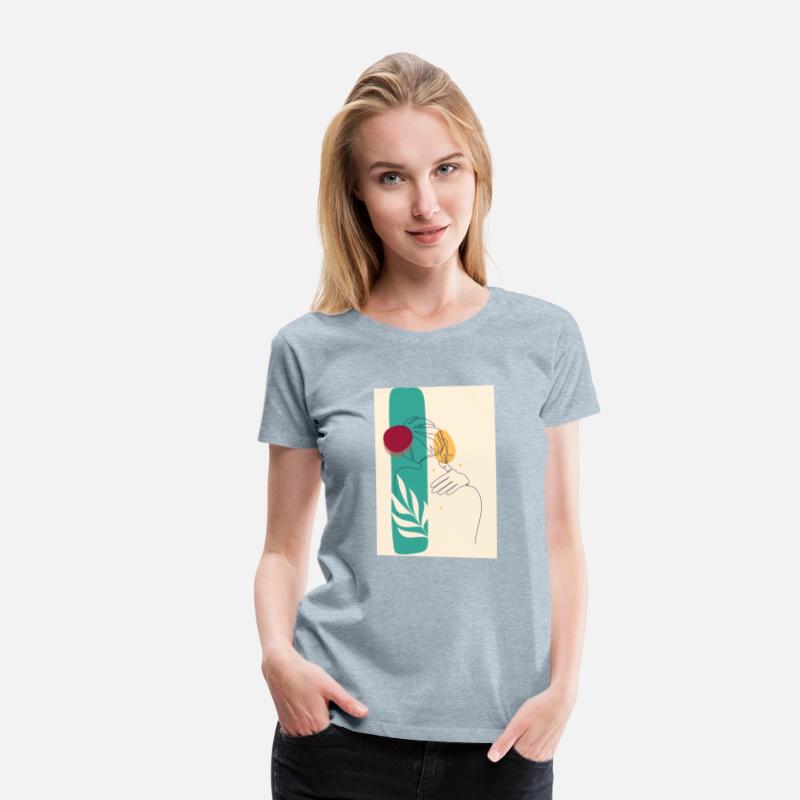 Drawn Flat Face Woman And Back Hair