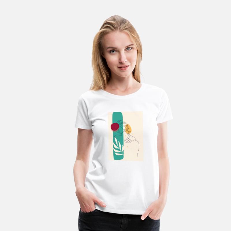 Drawn Flat Face Woman And Back Hair
