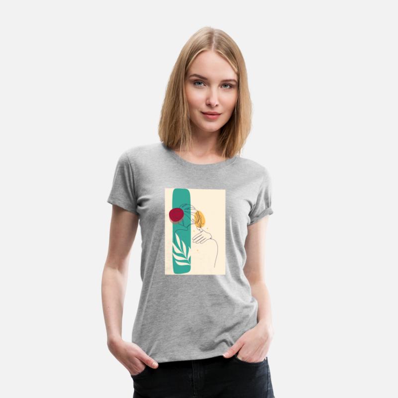 Drawn Flat Face Woman And Back Hair