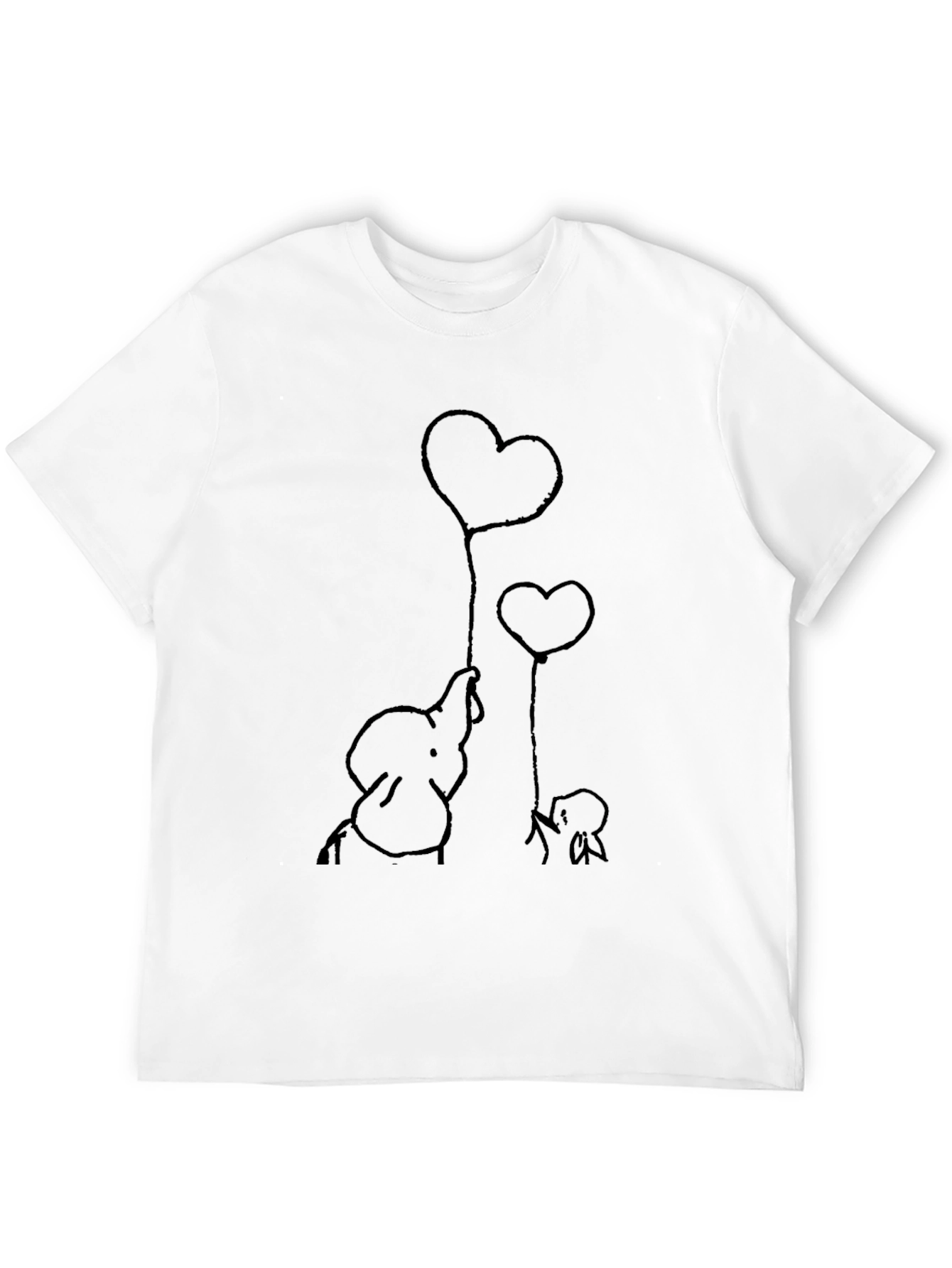 Elephant Heart Balloons Graphic Tee