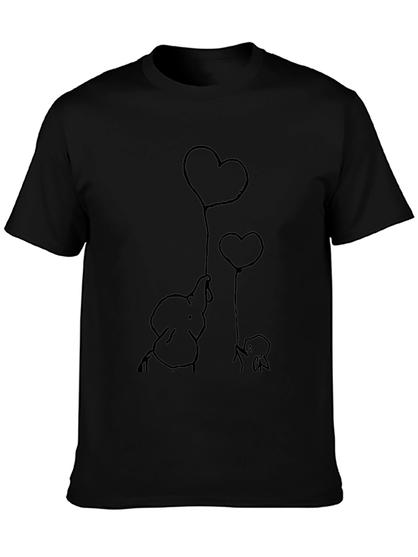 Elephant Heart Balloons Graphic Tee