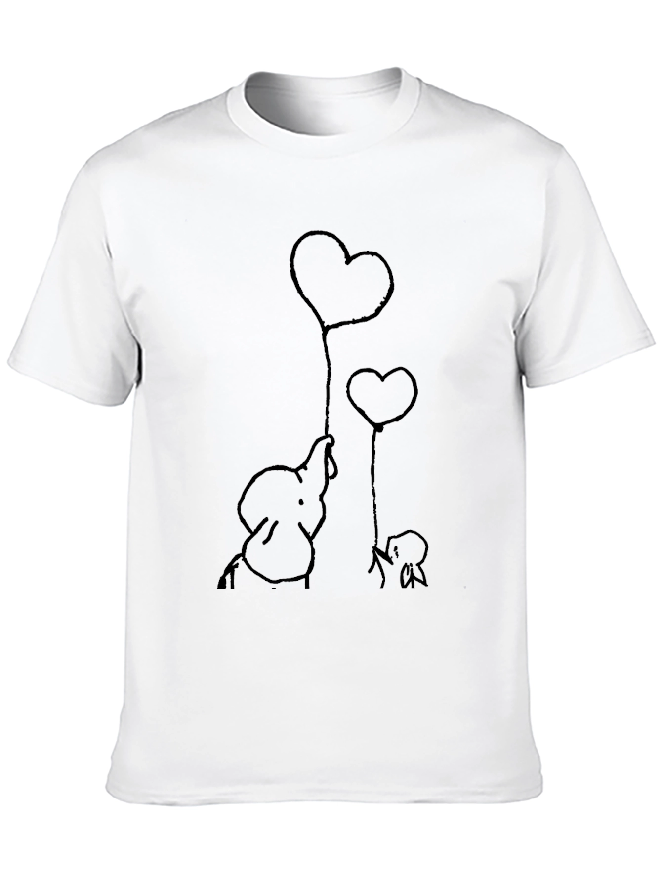 Elephant Heart Balloons Graphic Tee