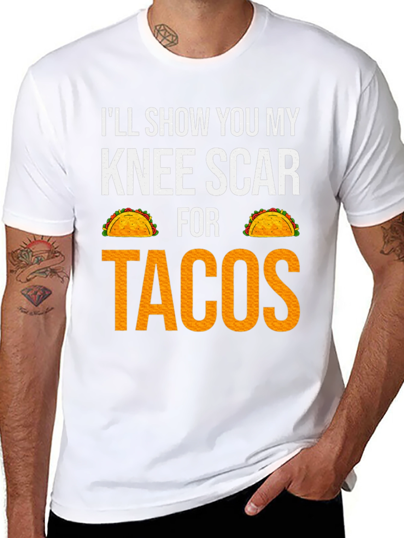 Knee Scar for Tacos Graphic T-Shirt