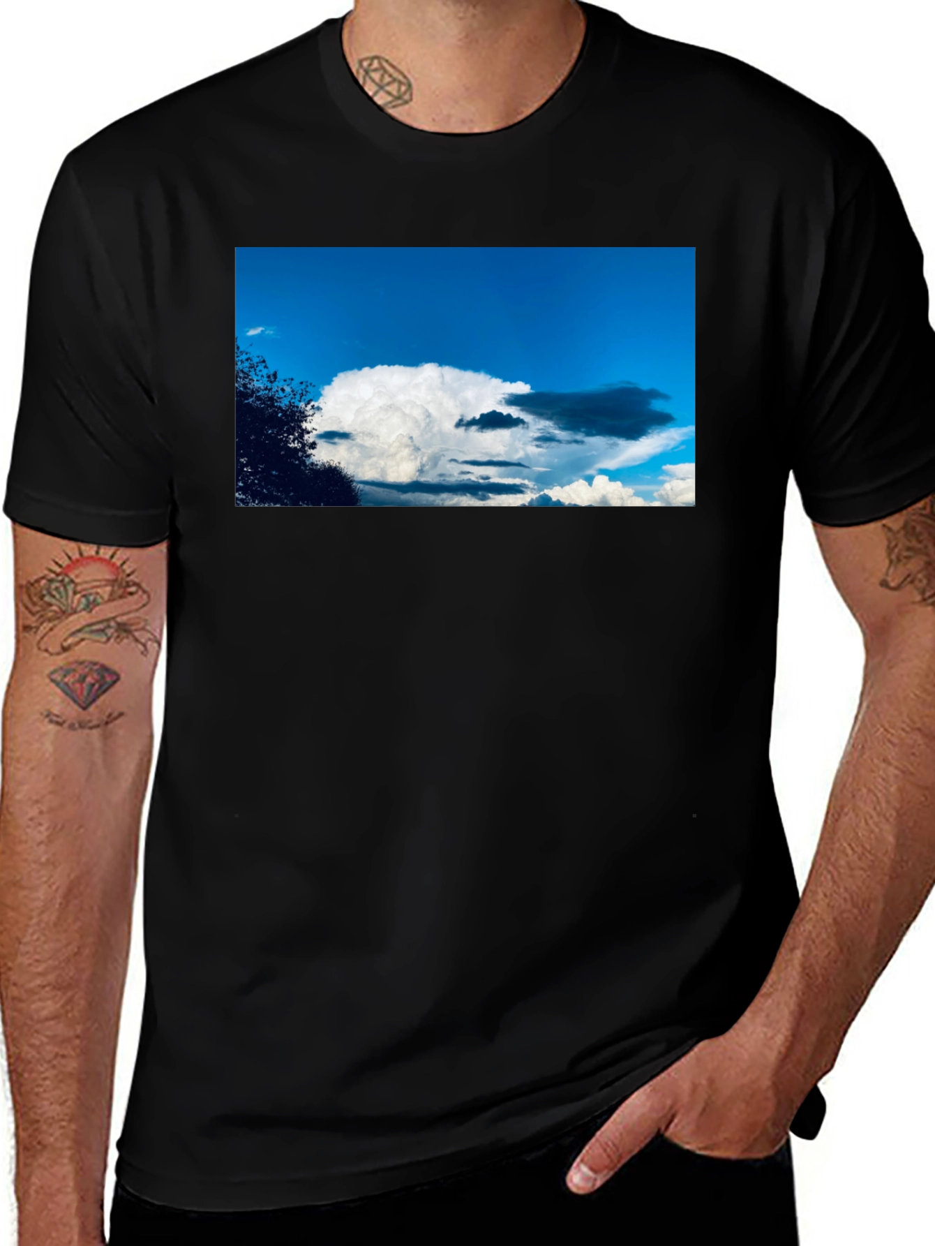 Cloudscape Graphic Tee - Sky Lovers Black T-Shirt