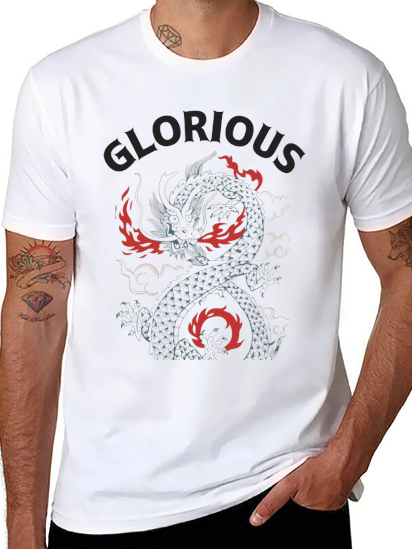 Glorious Dragon Graphic Tee - Black