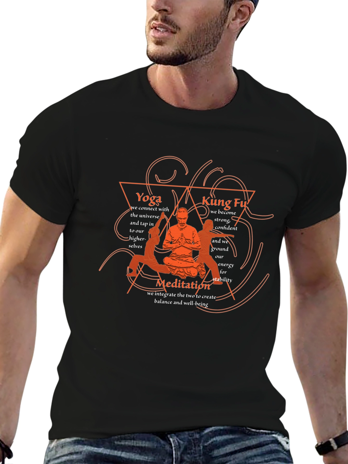 Yoga Kung Fu Meditation T-Shirt Balance and Well-being