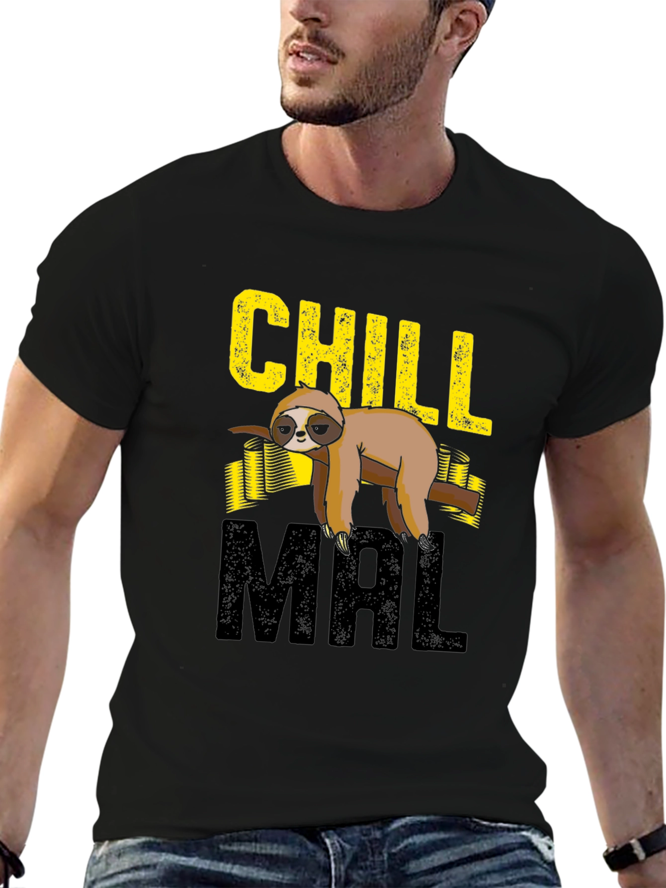 Chill Mal Sloth Graphic T-Shirt