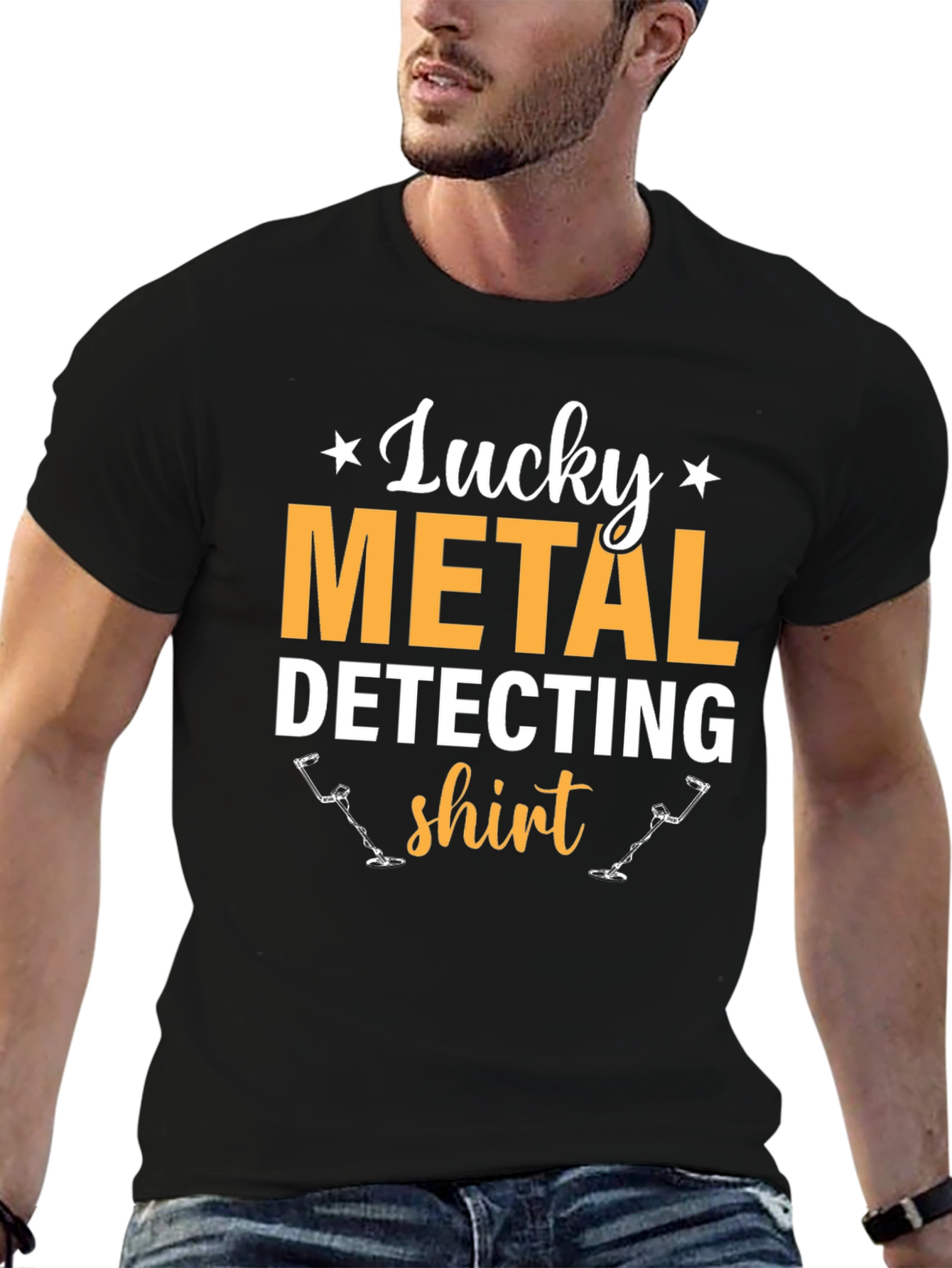 Lucky Metal Detecting Shirt - Black Tee
