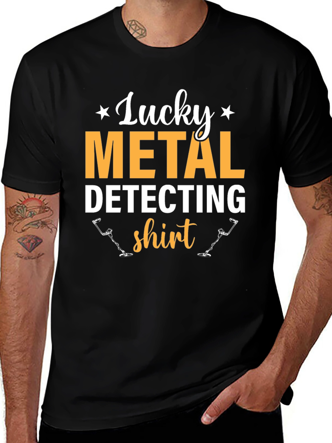 Lucky Metal Detecting Shirt - Black Tee