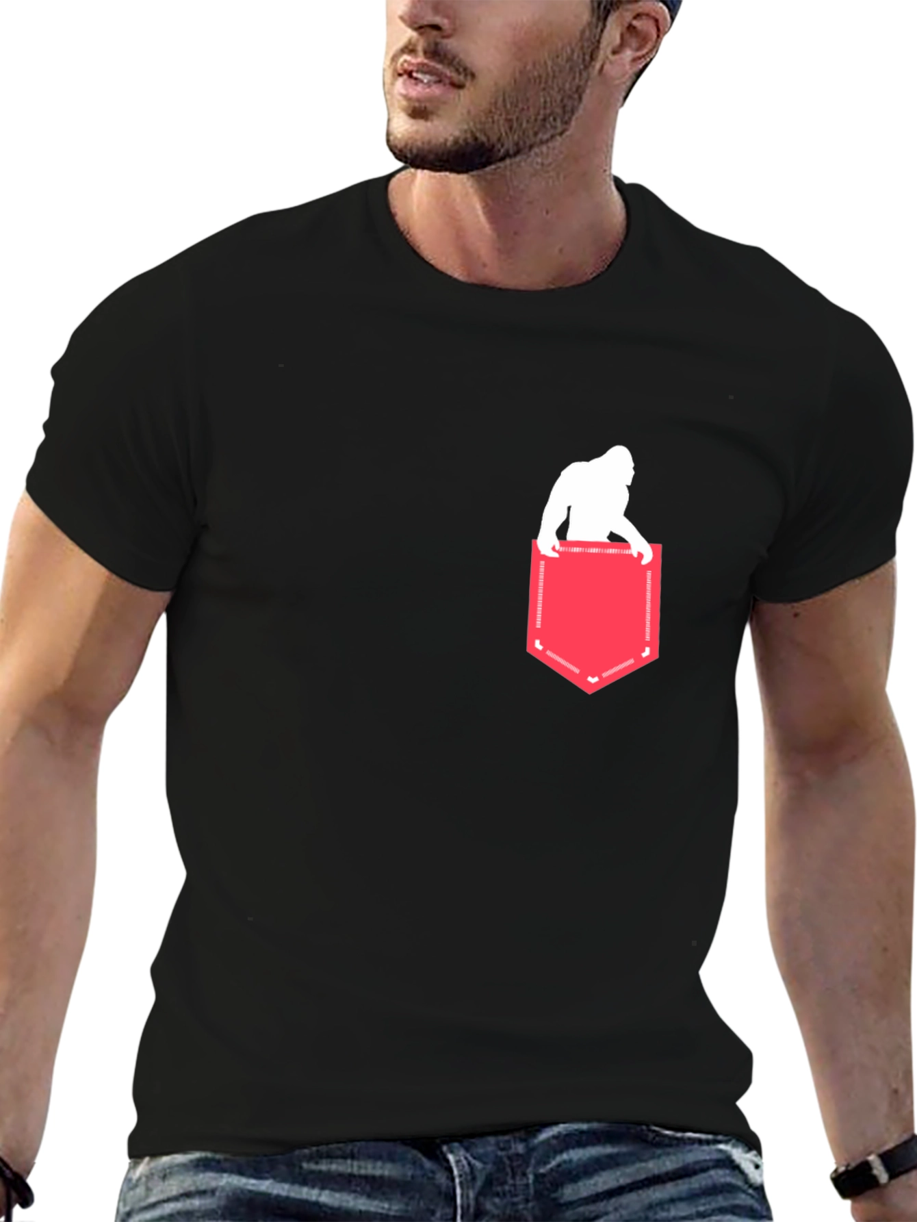 Bigfoot Pocket Graphic Tee - Black