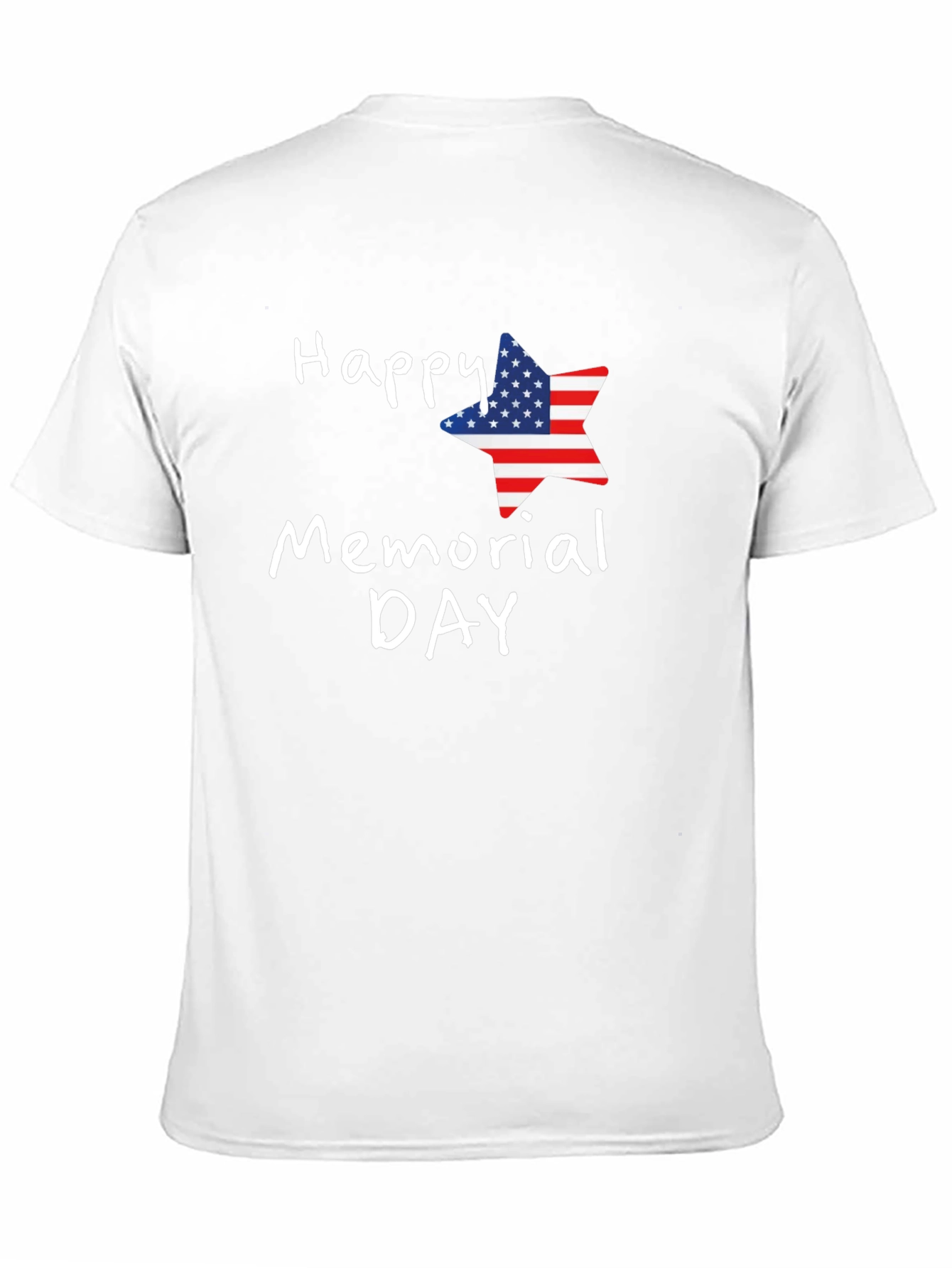 Happy Memorial Day USA Flag Star T-Shirt