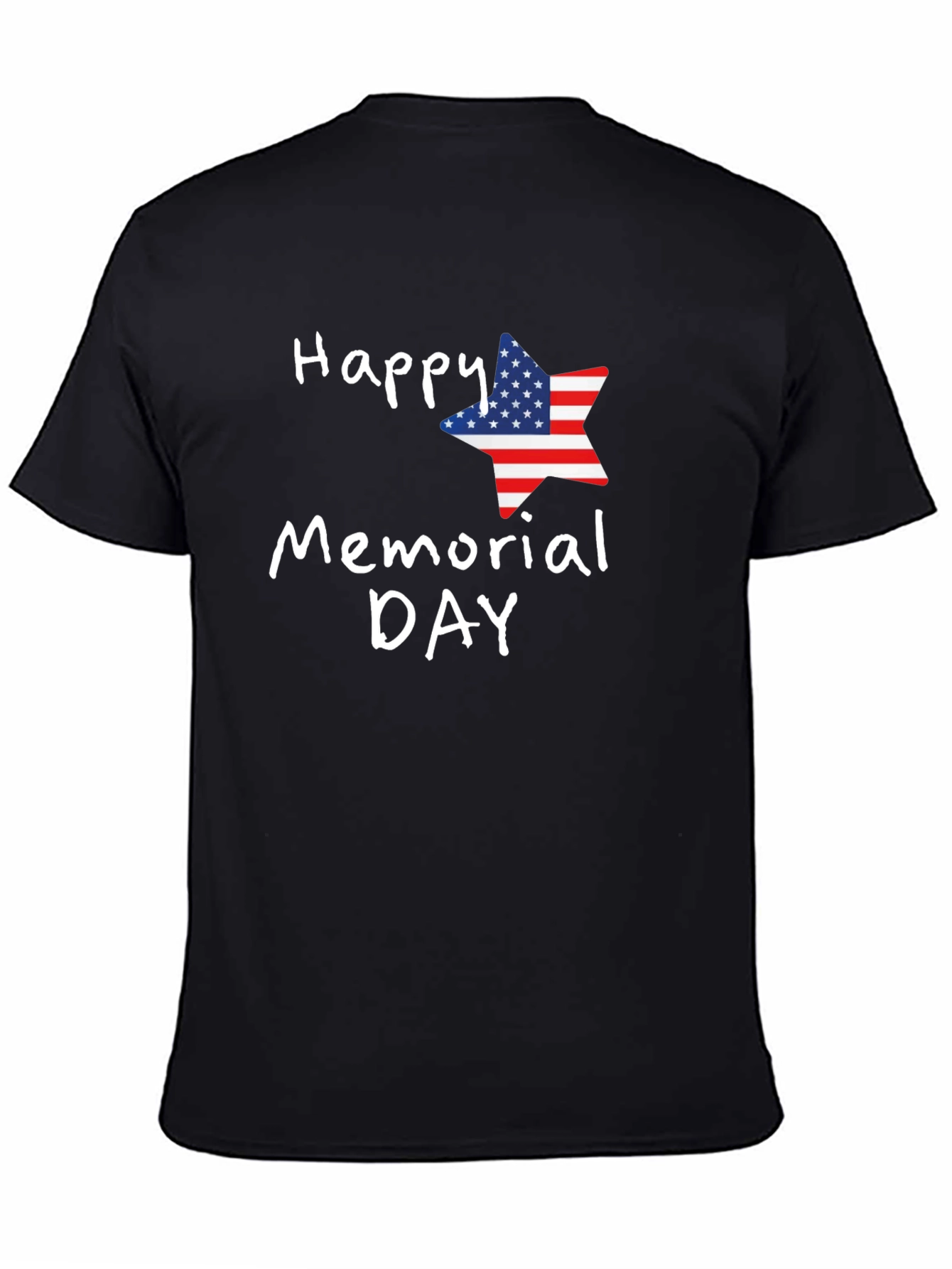 Happy Memorial Day USA Flag Star T-Shirt