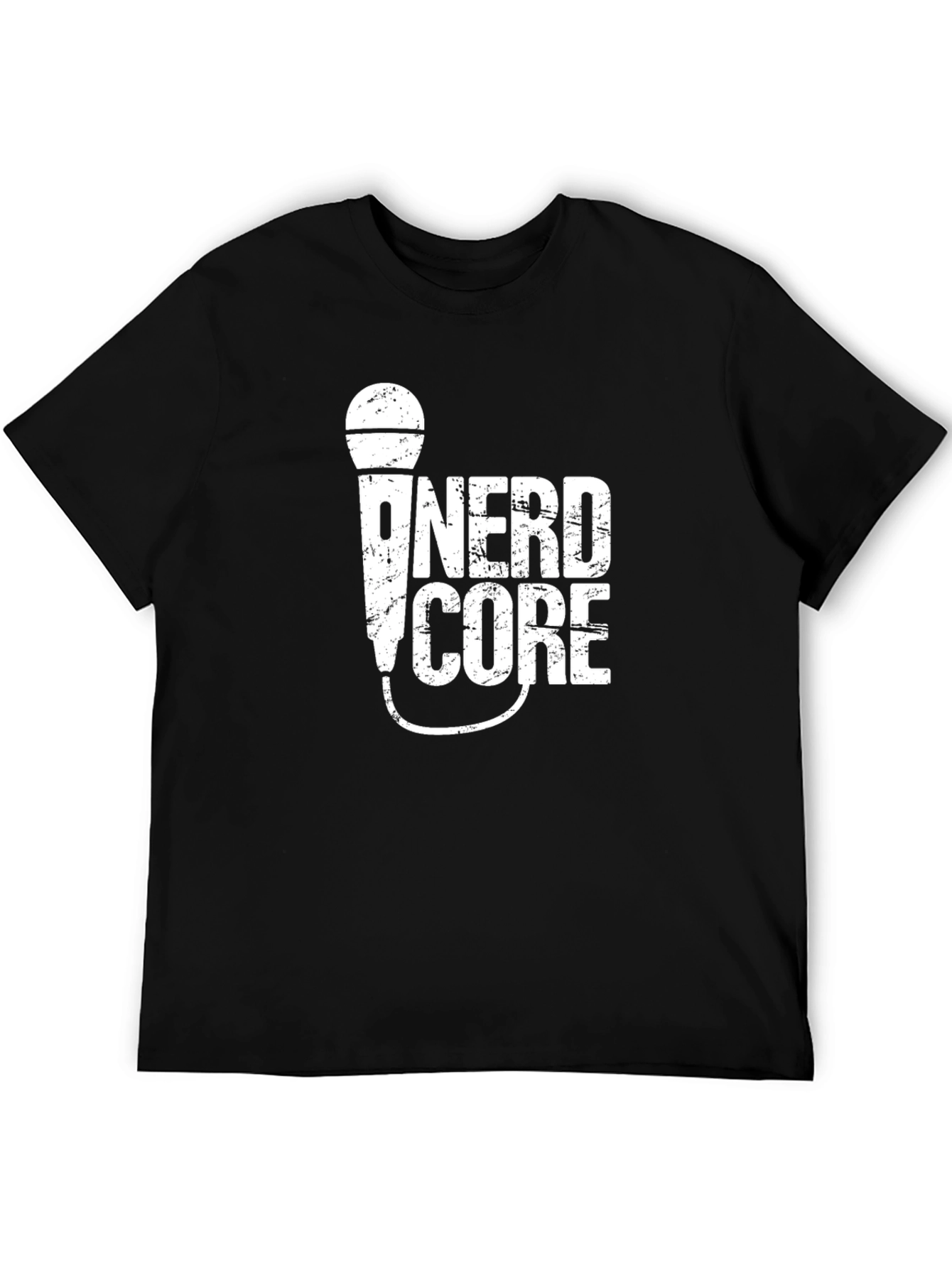 Nerdcore Microphone Black T-Shirt