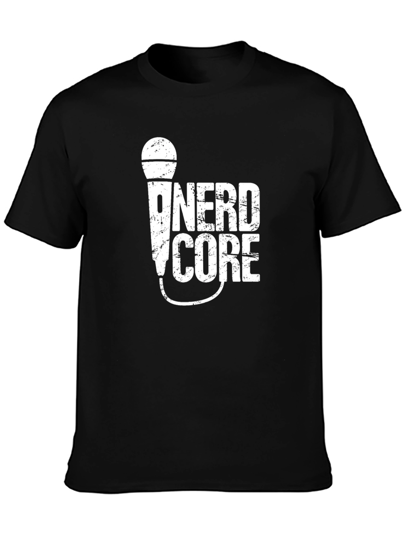 Nerdcore Microphone Black T-Shirt