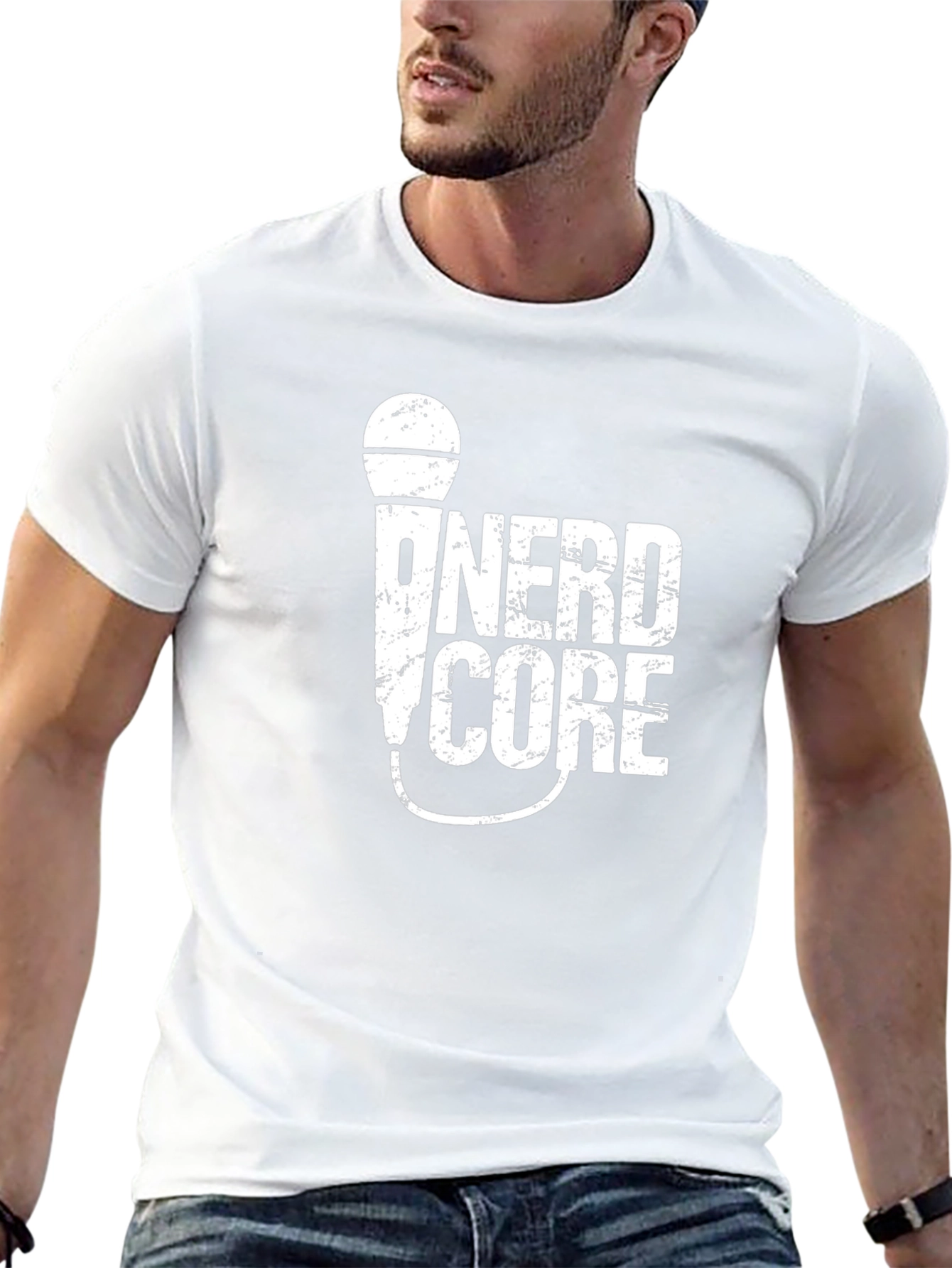 Nerdcore Microphone Black T-Shirt