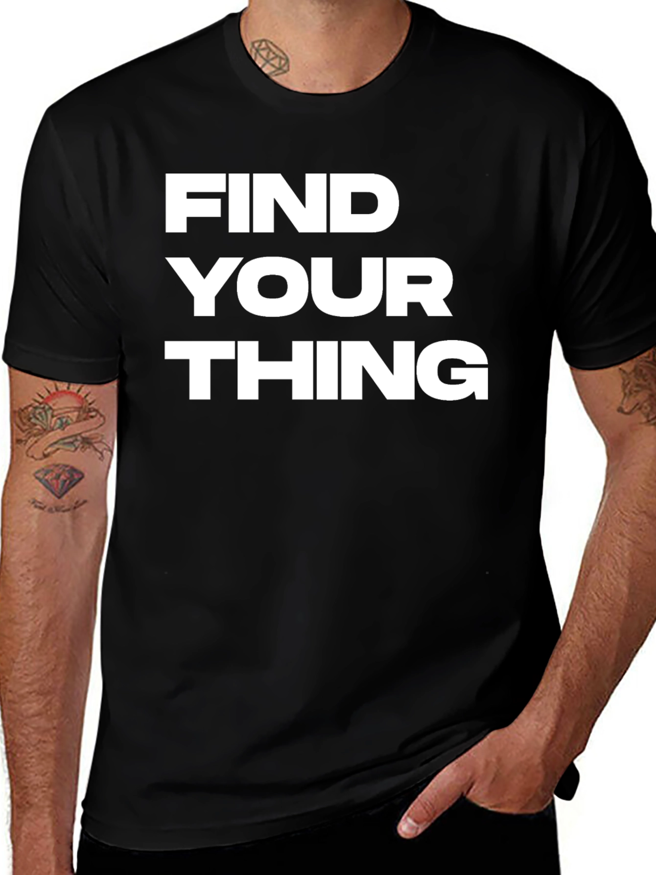 Find Your Thing Graphic T-Shirt - Black