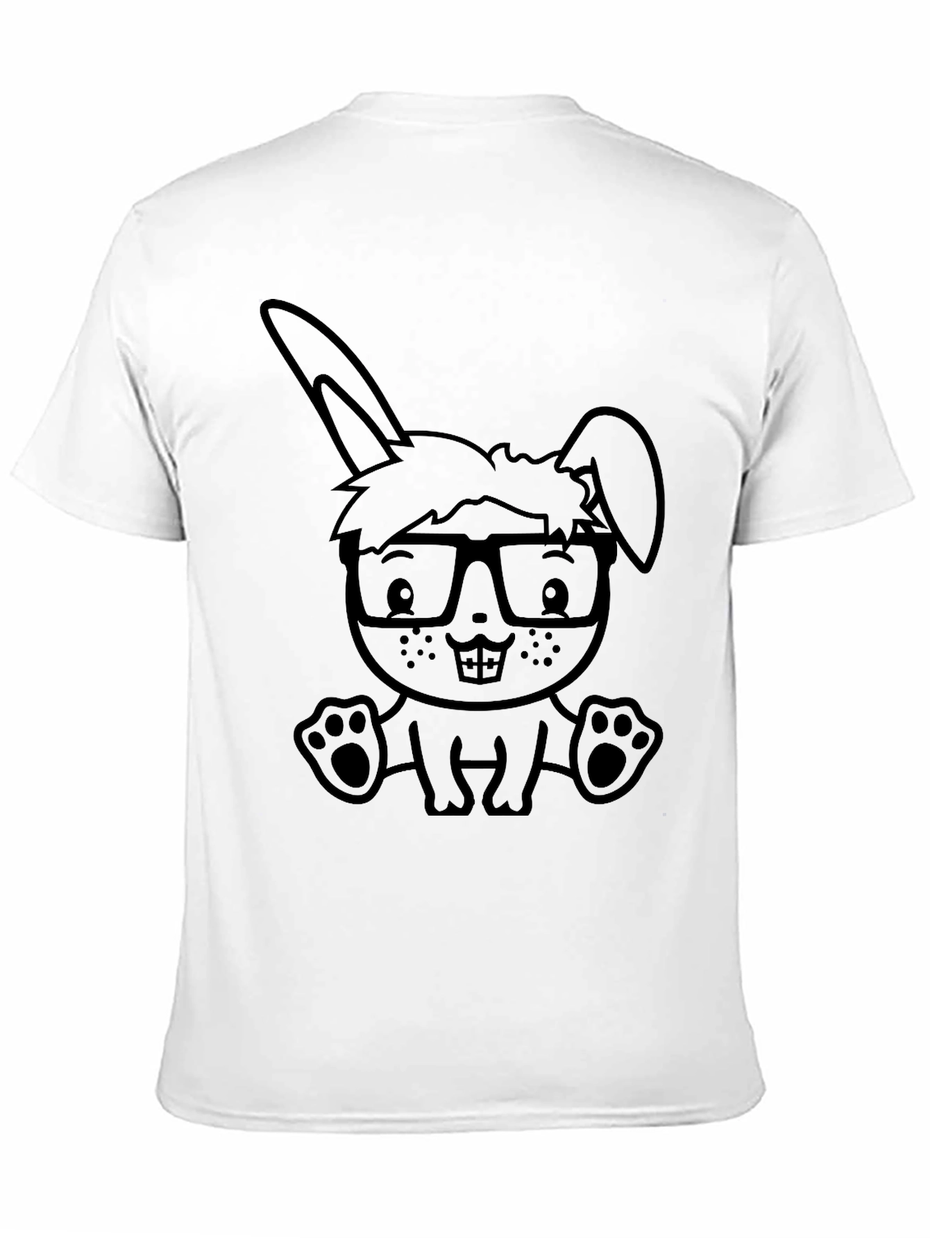 Bunny Geek Black T-Shirt - Casual Style