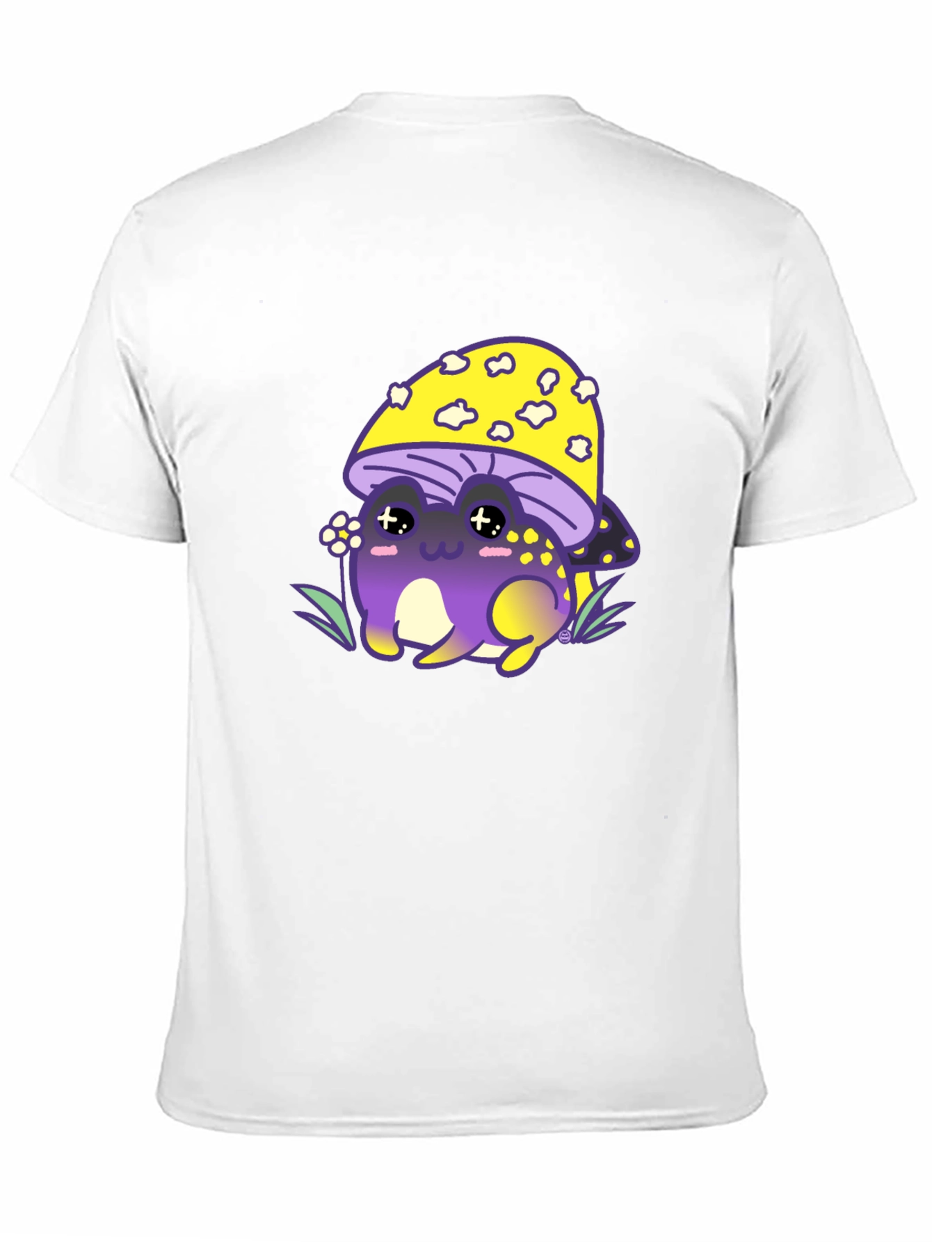 Mushroom Frog Graphic Tee - Black Cotton Blend