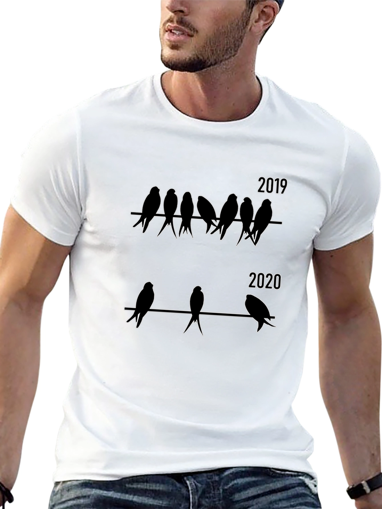 2019 vs 2020 Bird T-Shirt Funny Pandemic Humor