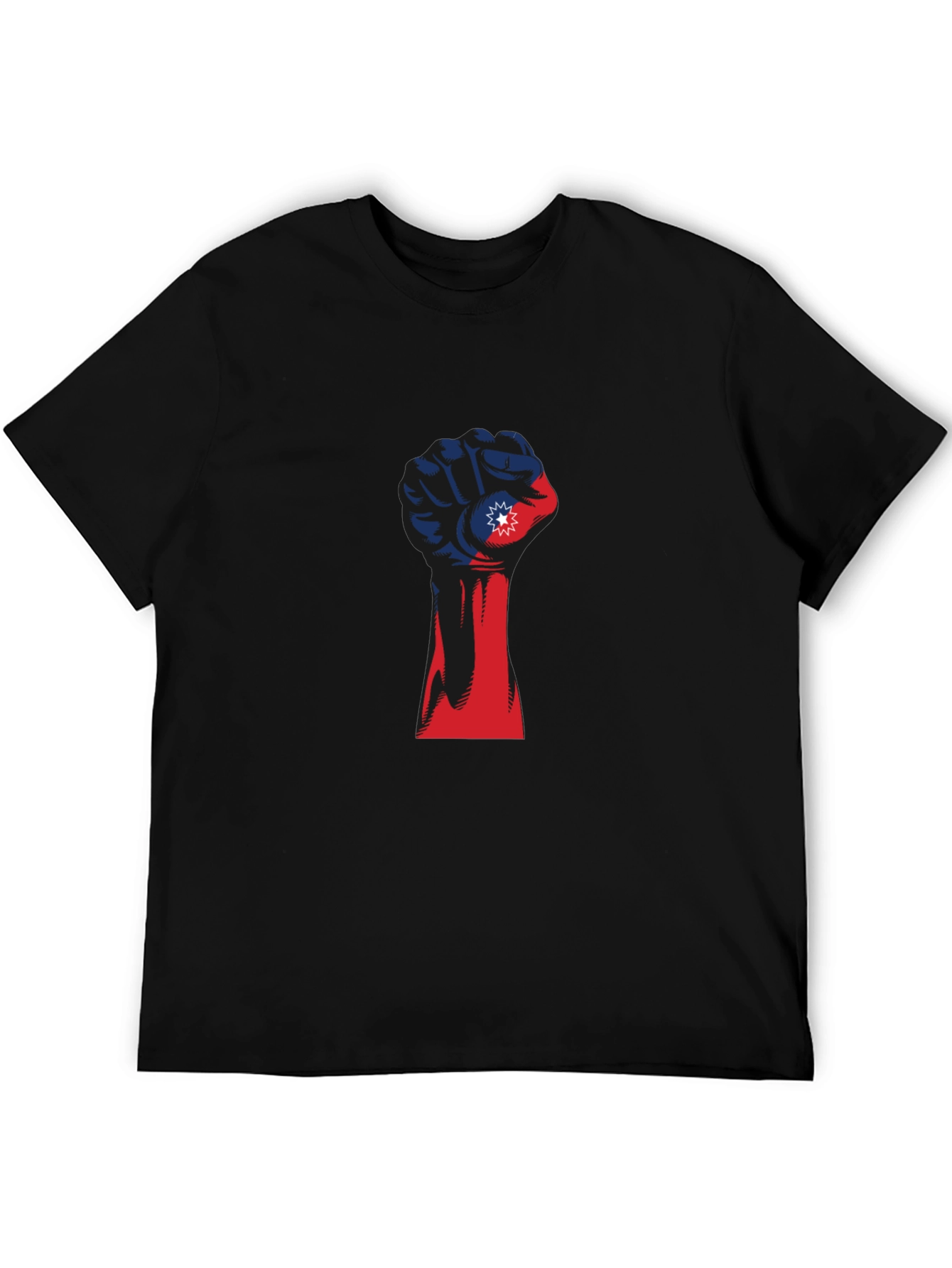 Juneteenth Fist T-Shirt - Red White & Blue