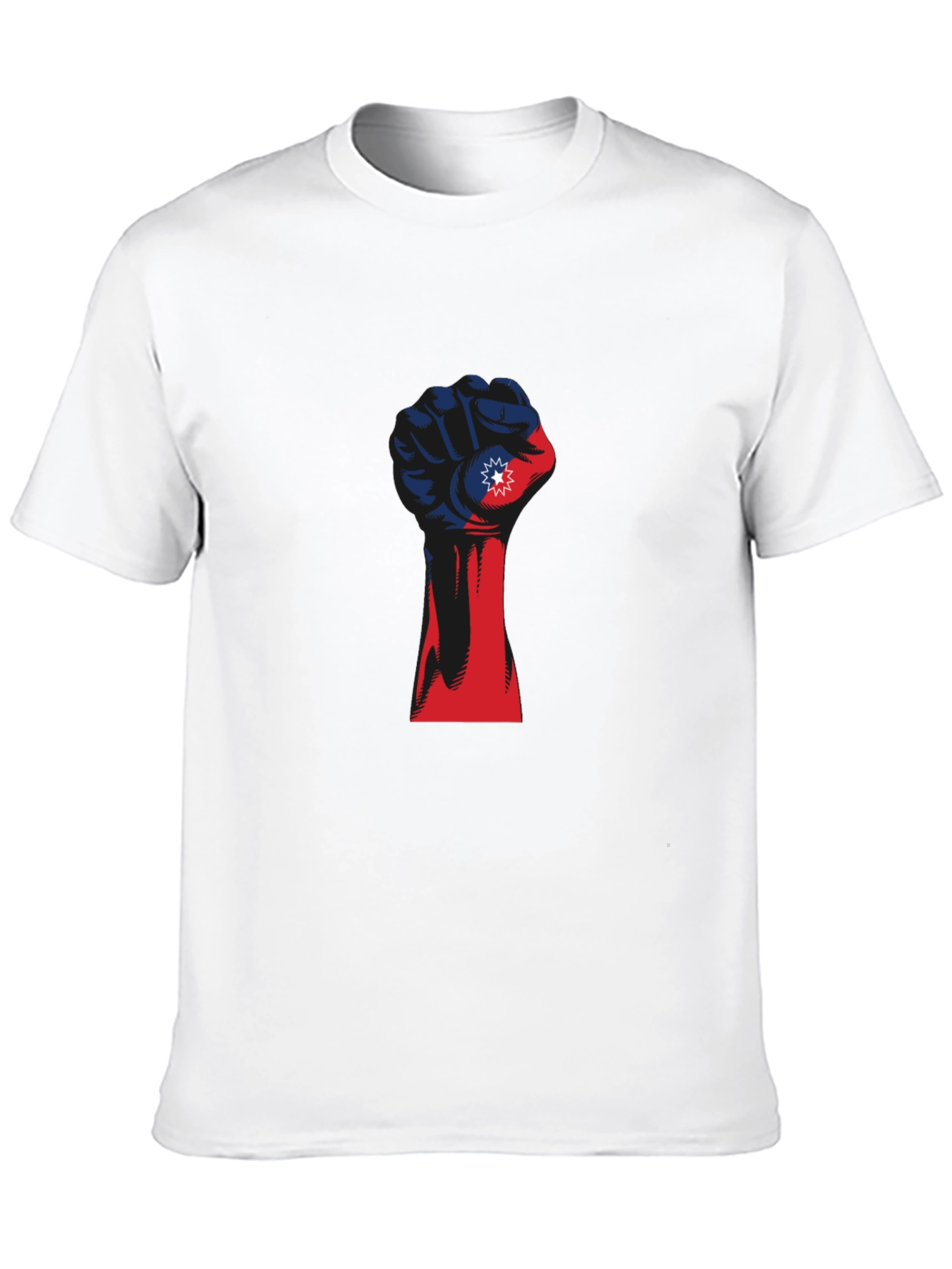Juneteenth Fist T-Shirt - Red White & Blue
