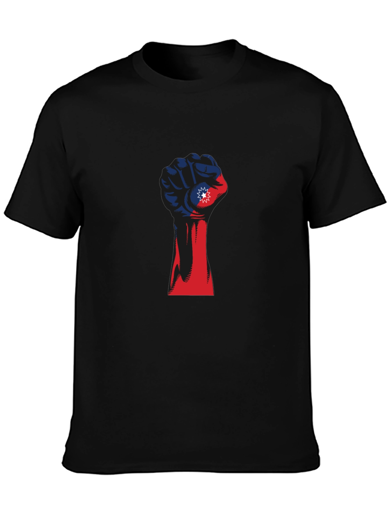 Juneteenth Fist T-Shirt - Red White & Blue
