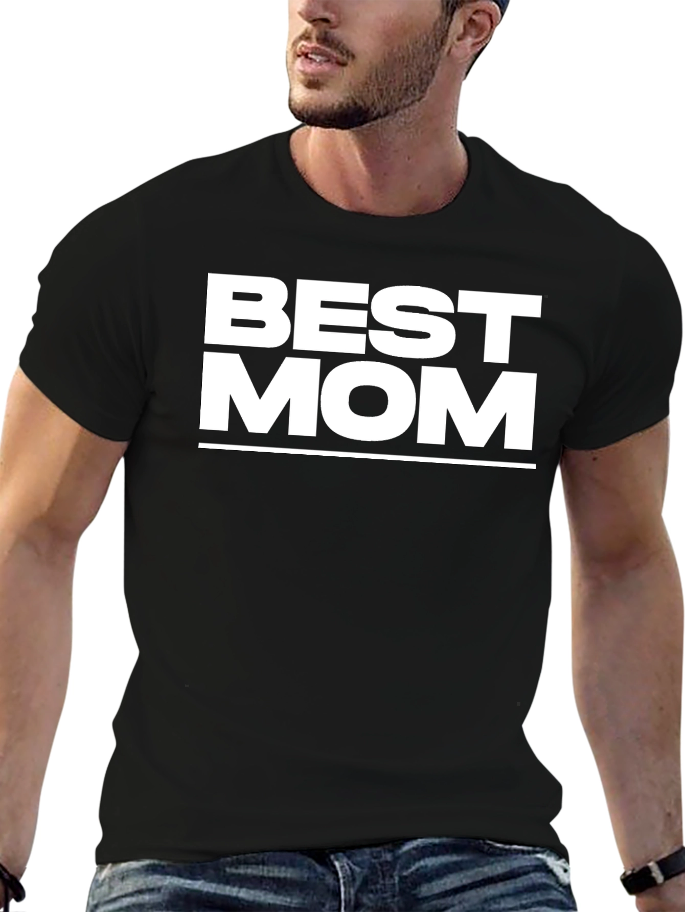 Best Mom Black Graphic T-Shirt