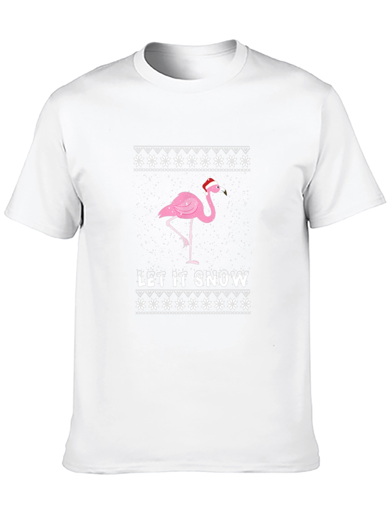 Flamingo Let It Snow Christmas T-Shirt
