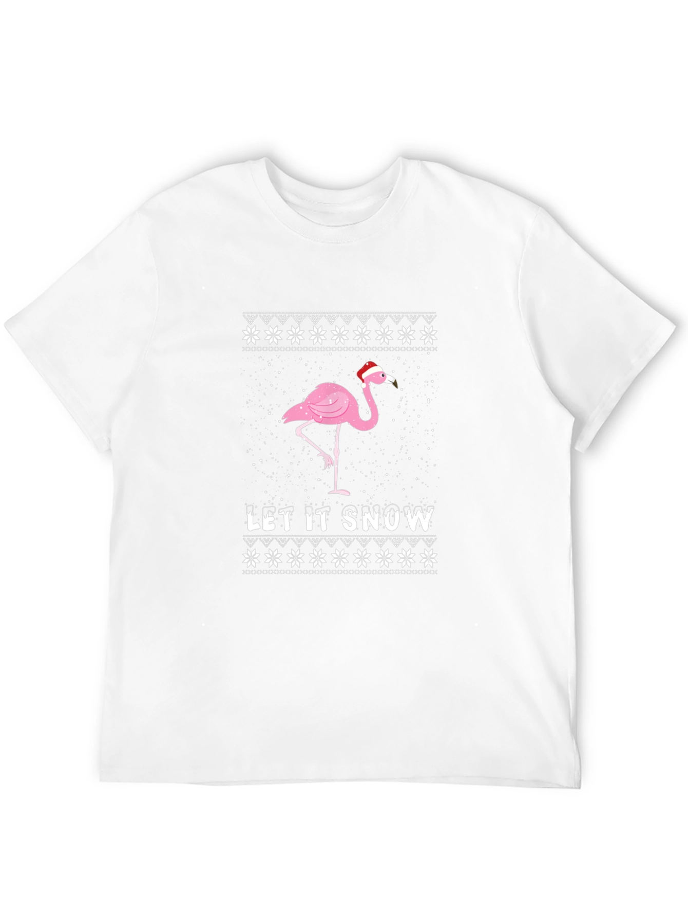 Flamingo Let It Snow Christmas T-Shirt