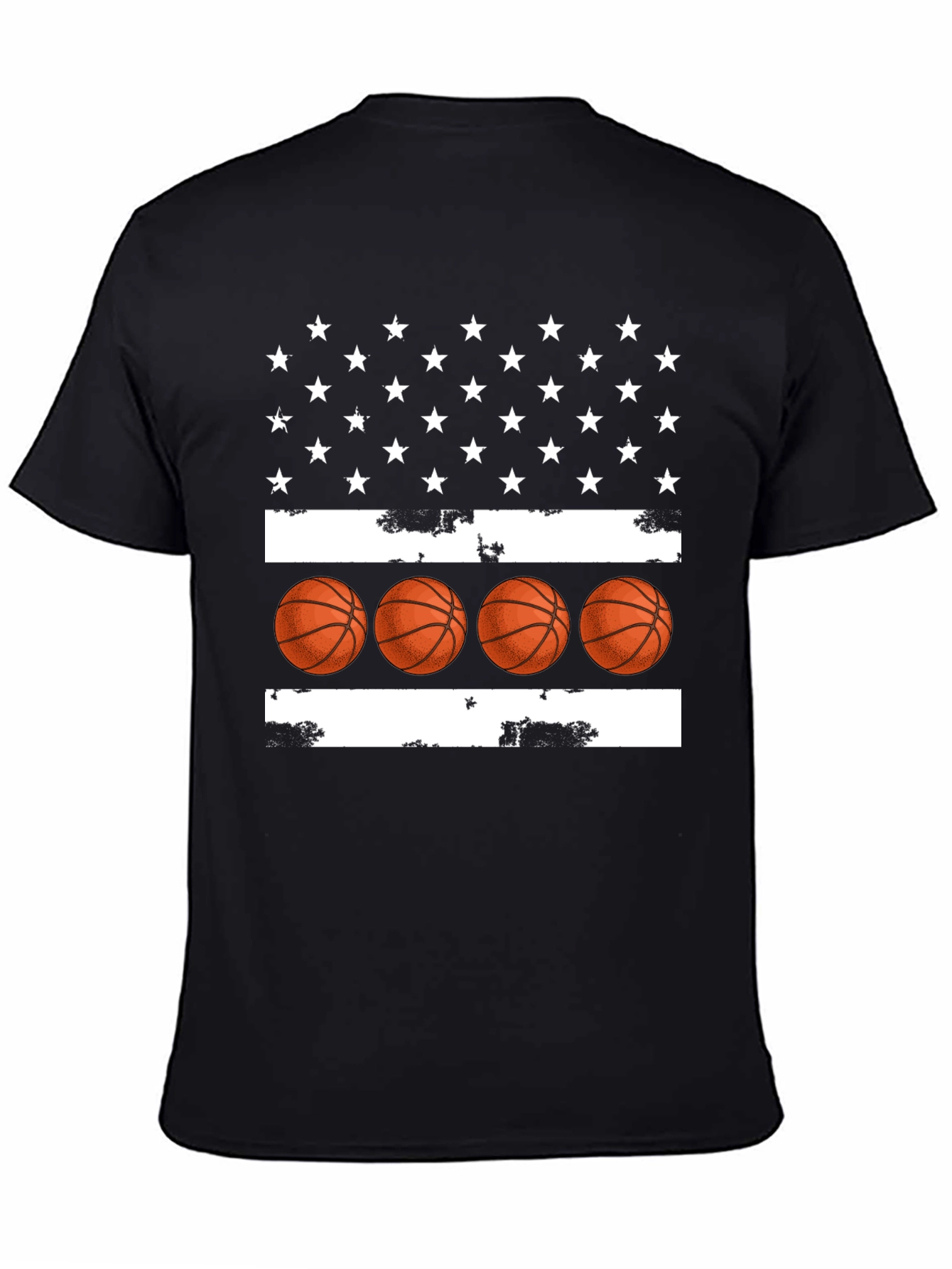 Basketball USA Flag Graphic T-Shirt