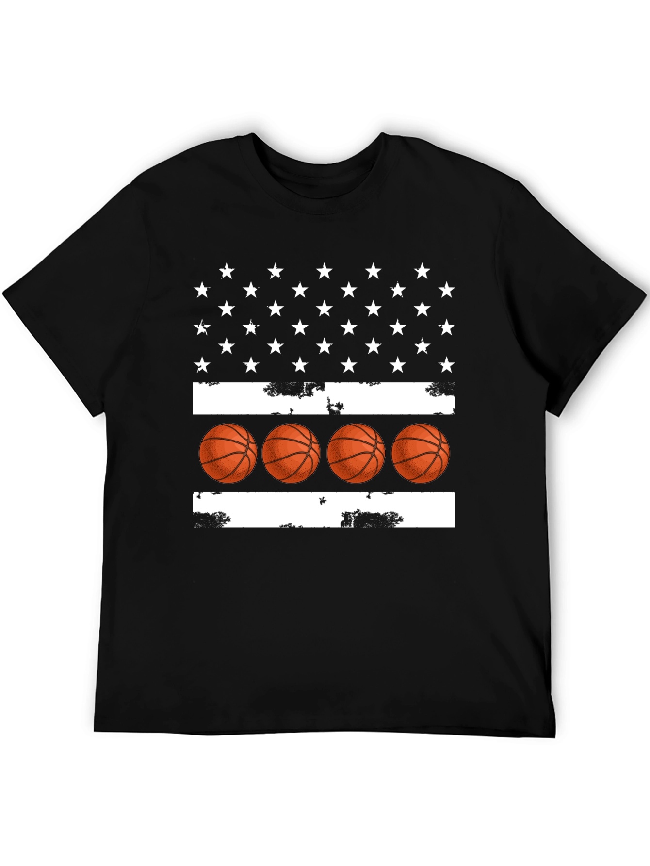 Basketball USA Flag Graphic T-Shirt