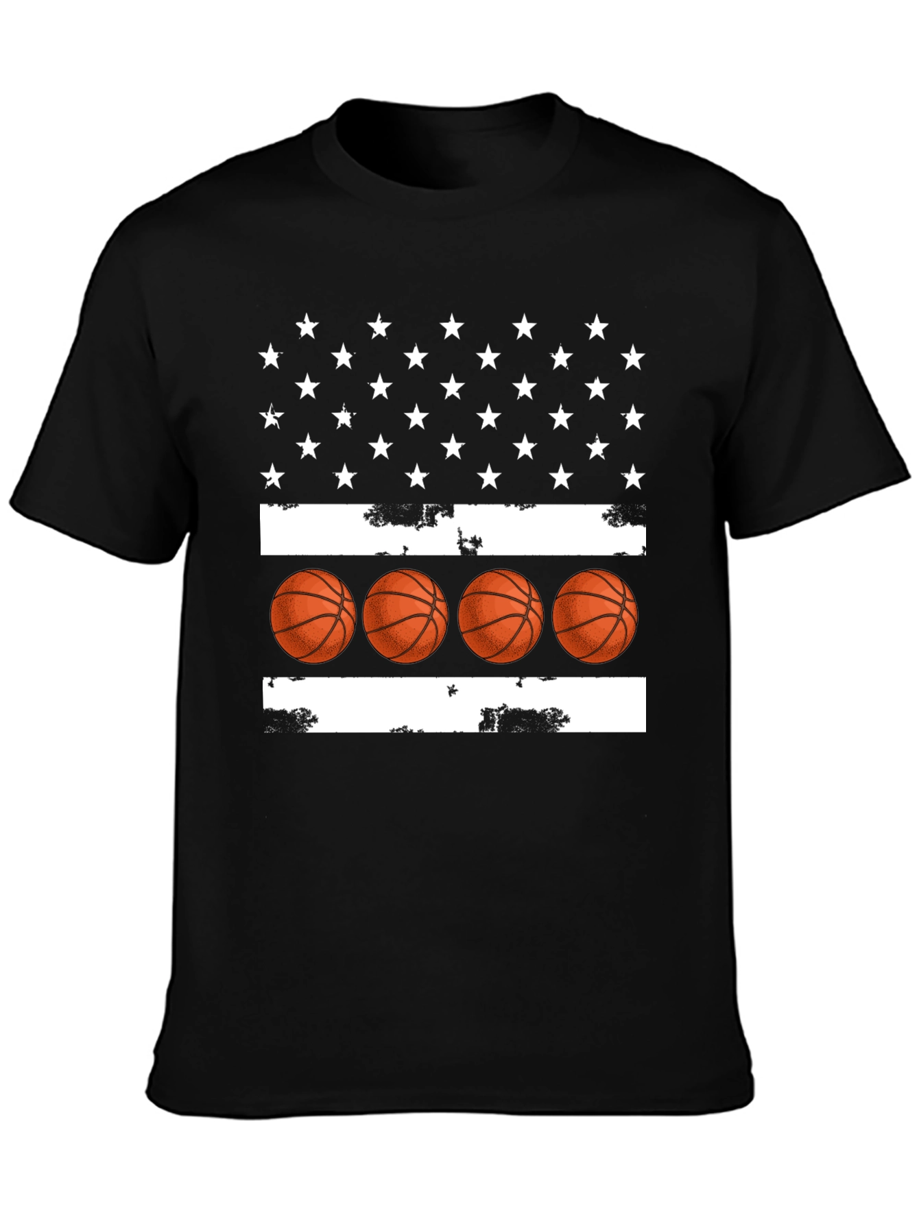 Basketball USA Flag Graphic T-Shirt