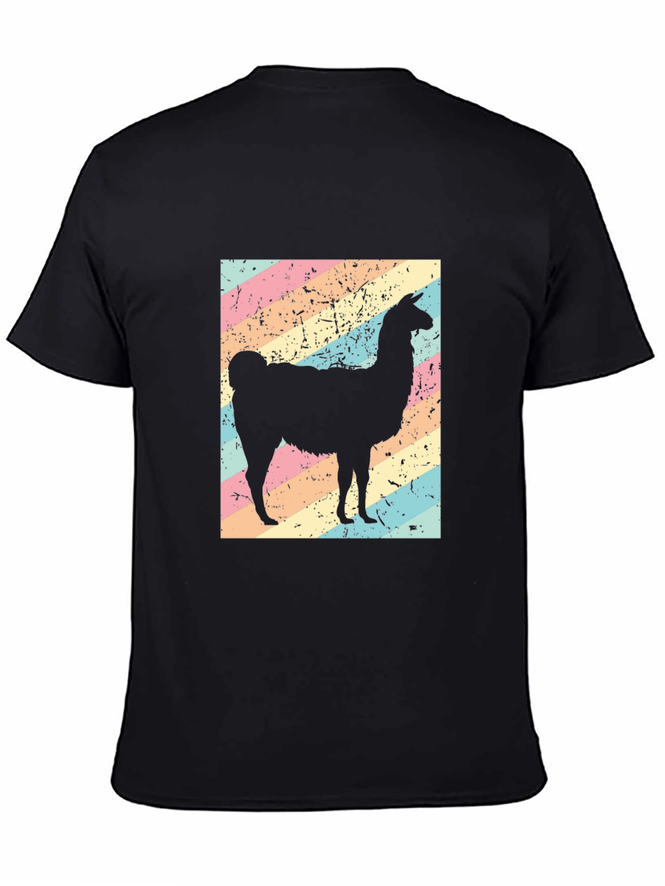 Llama Graphic Tee - Soft Black Cotton Blend