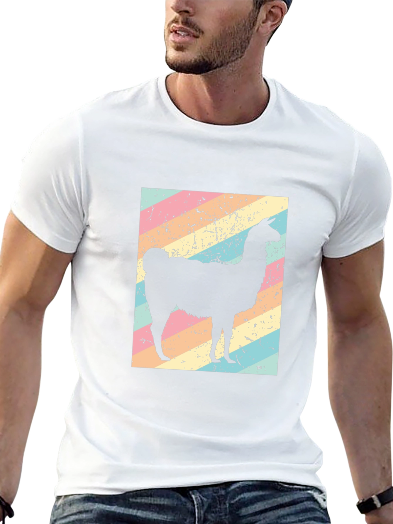 Llama Graphic Tee - Soft Black Cotton Blend