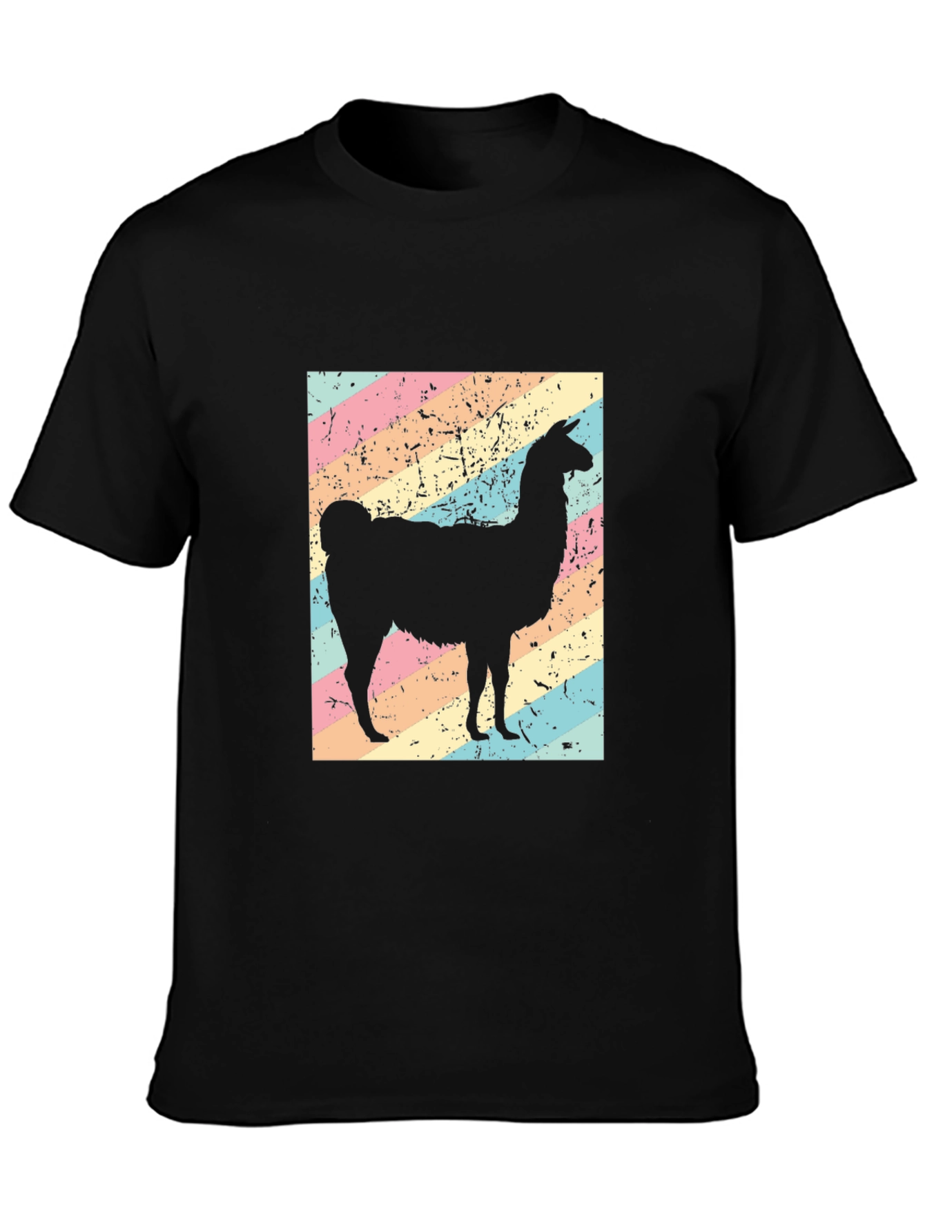Llama Graphic Tee - Soft Black Cotton Blend