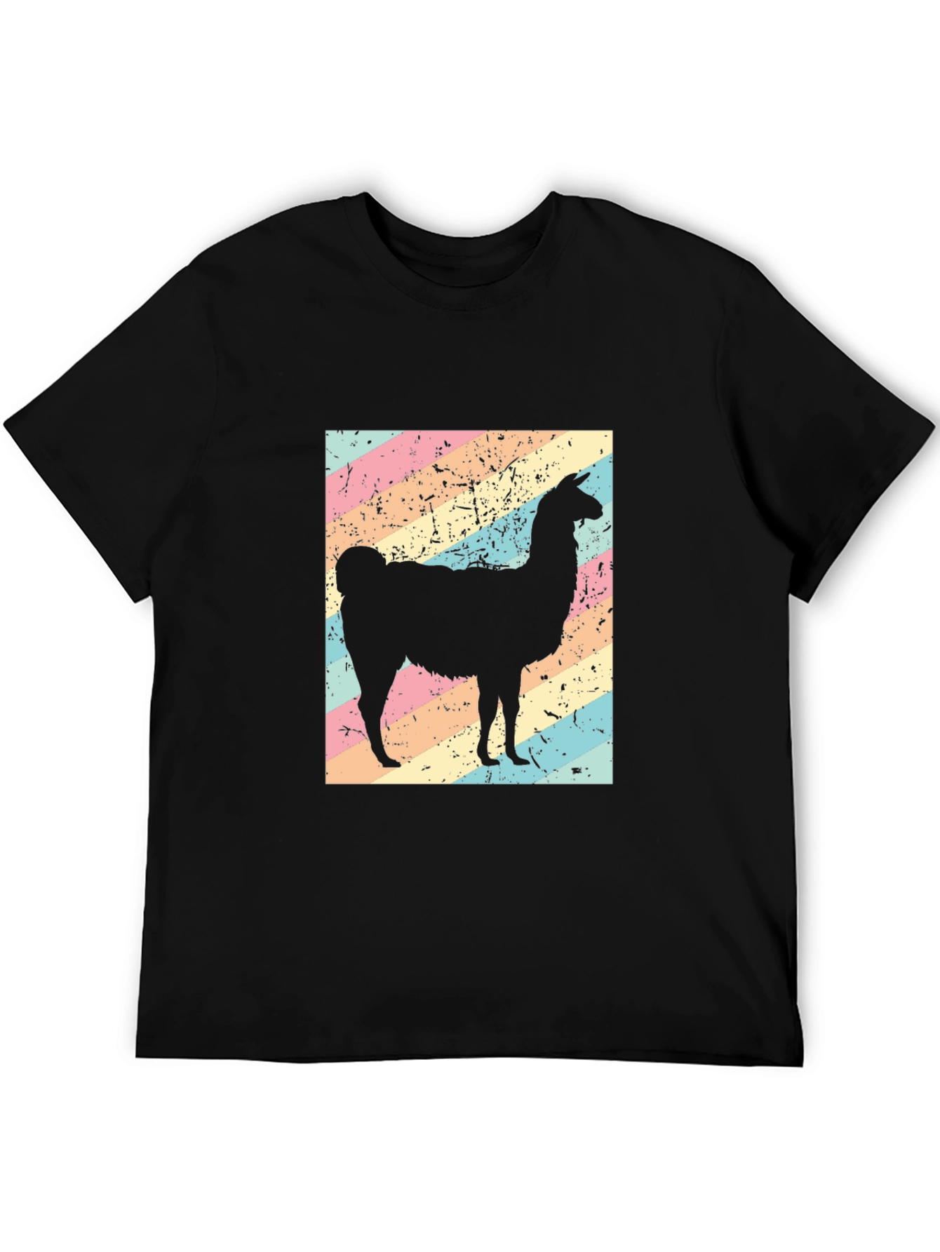 Llama Graphic Tee - Soft Black Cotton Blend